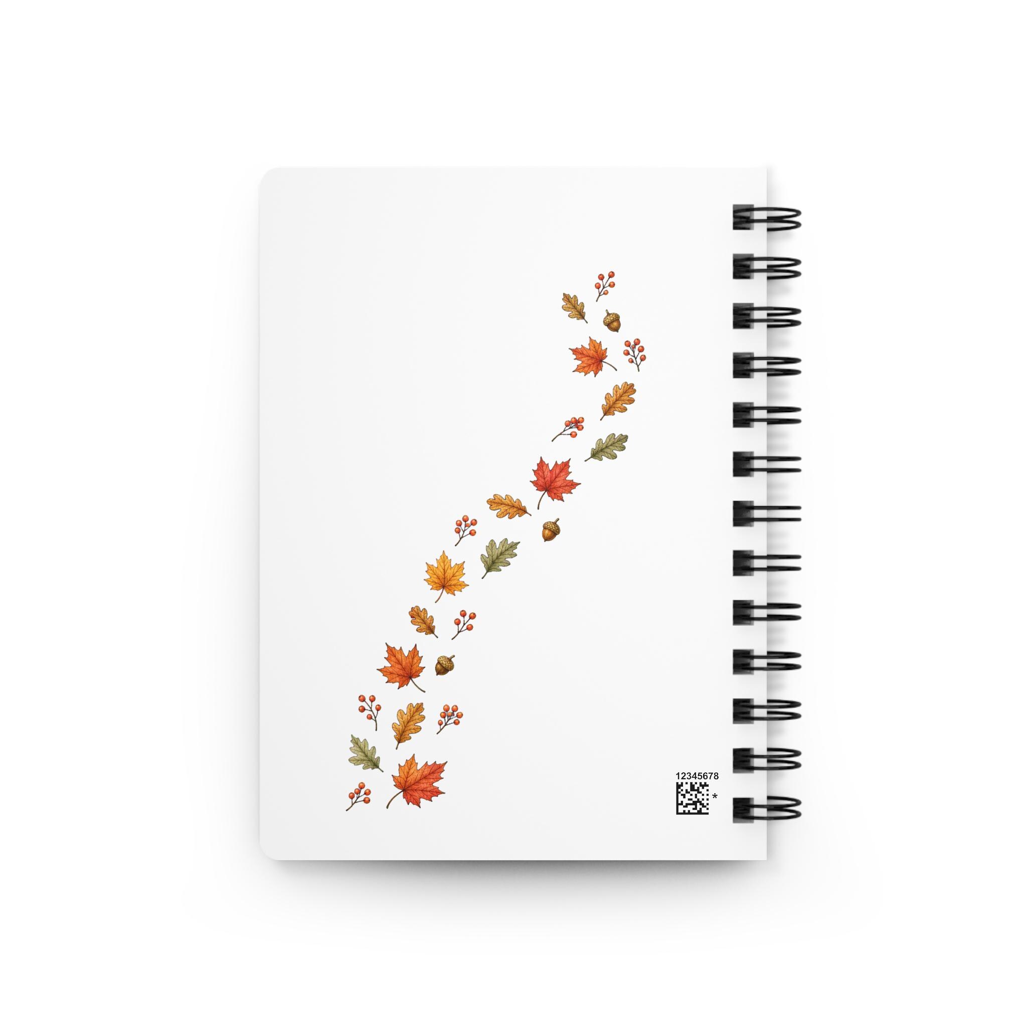 Autumn Harvest Spiral Journal — Pumpkin & Sunflower Fall Notebook, product view 5