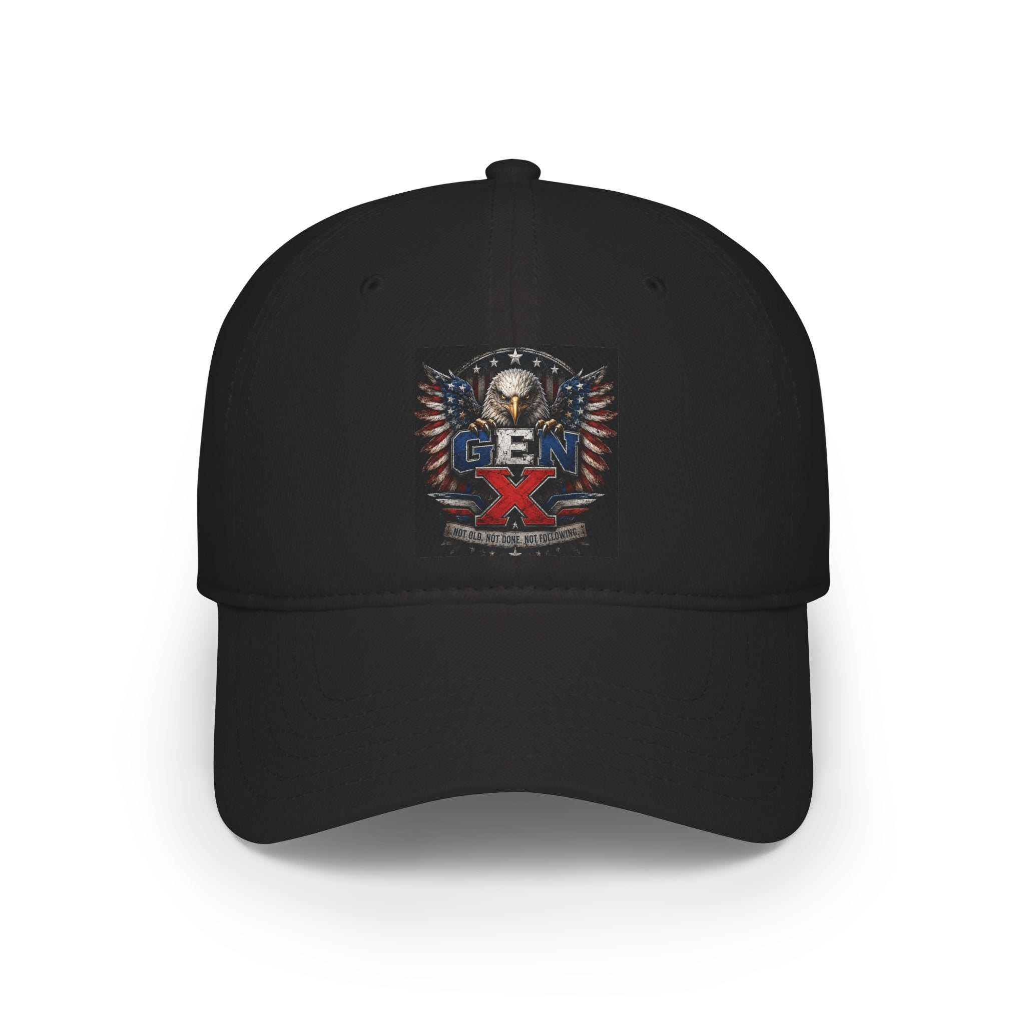 Eagle with American Flag patch Low Profile Cap | Patriotic USA baseball hat