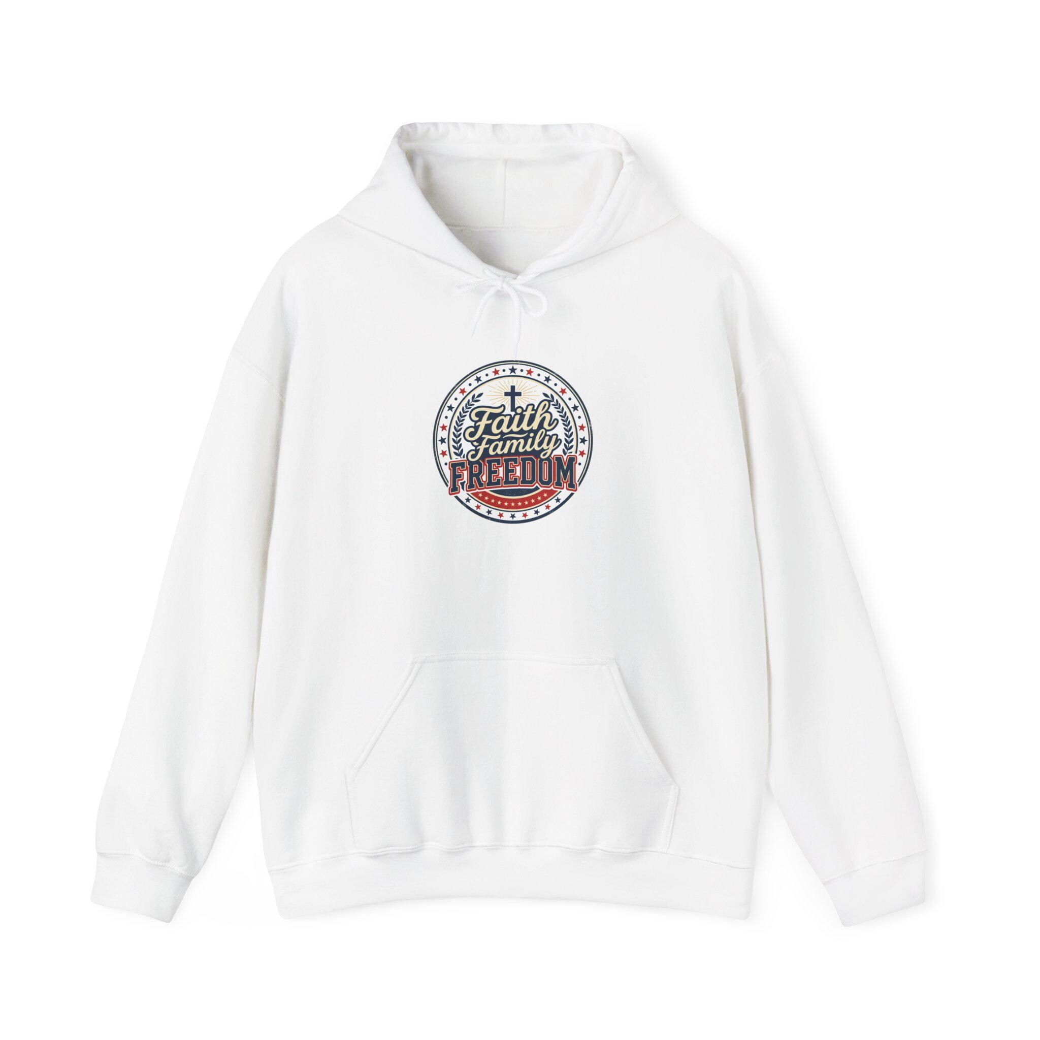 Faith Family Freedom Hoodie | Patriotic, Faith-Based July 4th Vintage Americana