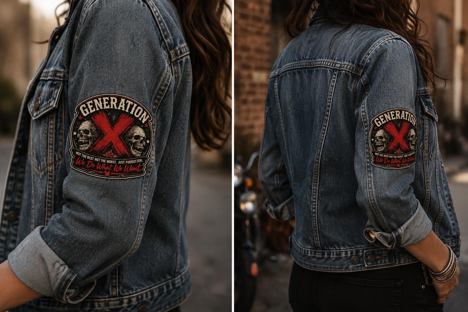 Generation X Die-Cut Magnet — 'We Do What We Want' Retro Skull Design, product view 5