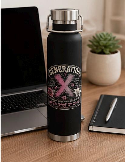 Generation X Floral Insulated 22oz Water Bottle, product view 3