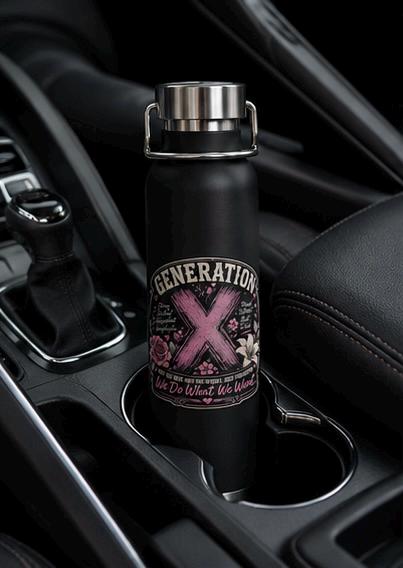 Generation X Floral Insulated 22oz Water Bottle, product view 6