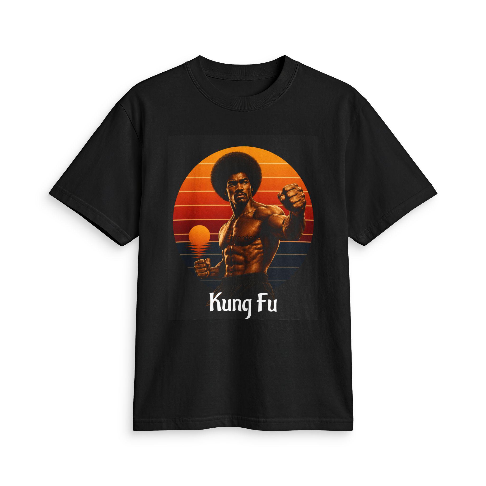 Retro Martial Artist T-Shirt — Vintage Sunset Kung Fu Tee