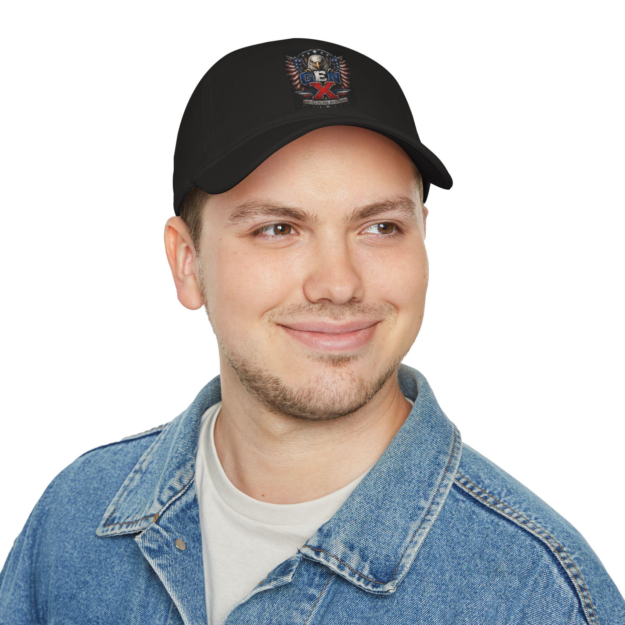 Patriotic Eagle with Flag Patch Baseball Cap | American USA Stars Stripes, product view 3