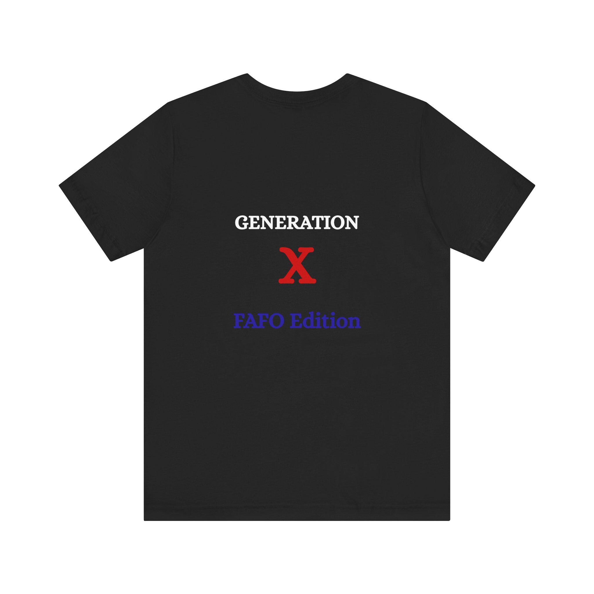 FAFO Edition TShirt Minimal X Logo Graphic Tee, product view 2