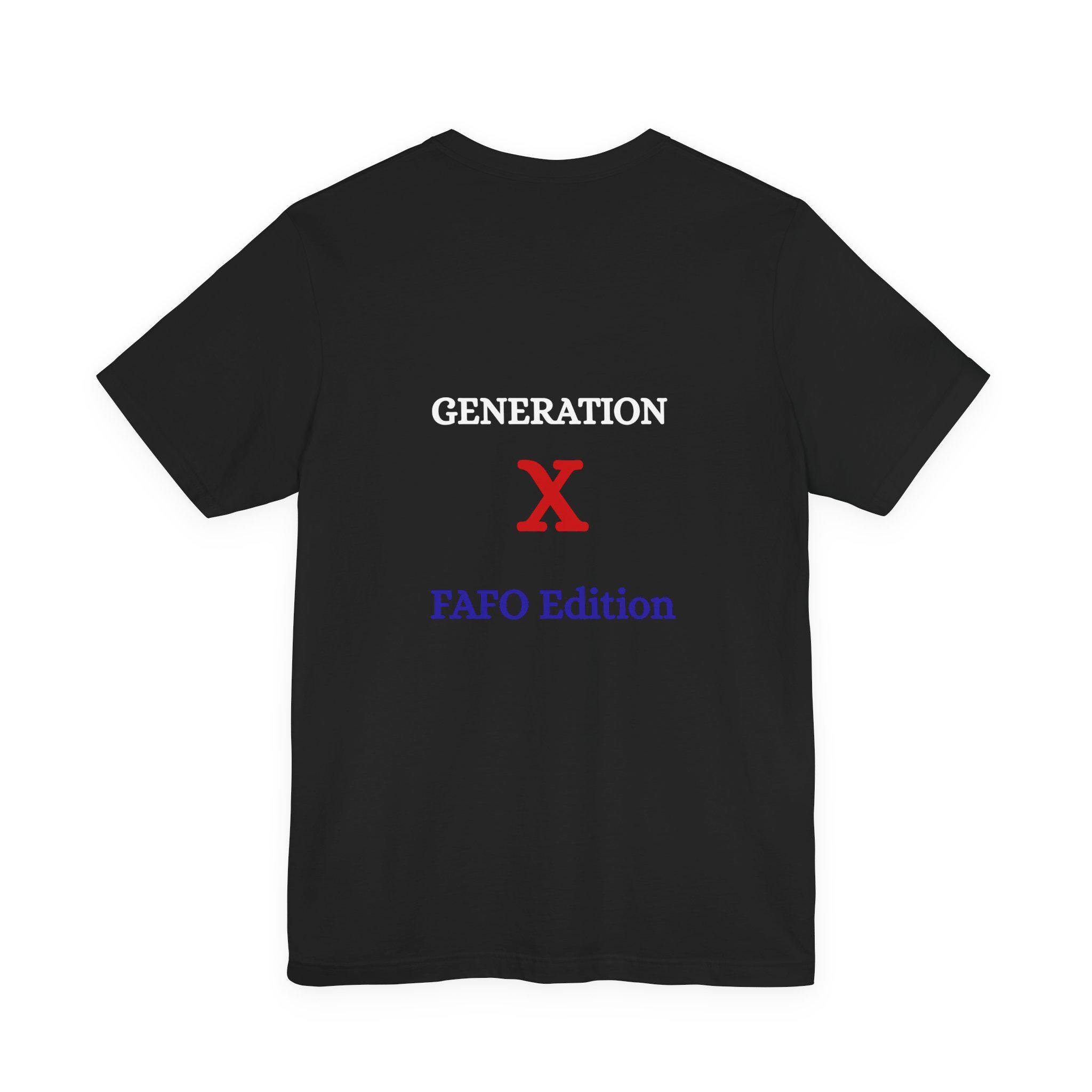 FAFO Edition TShirt Minimal X Chest Logo Tee, product view 3