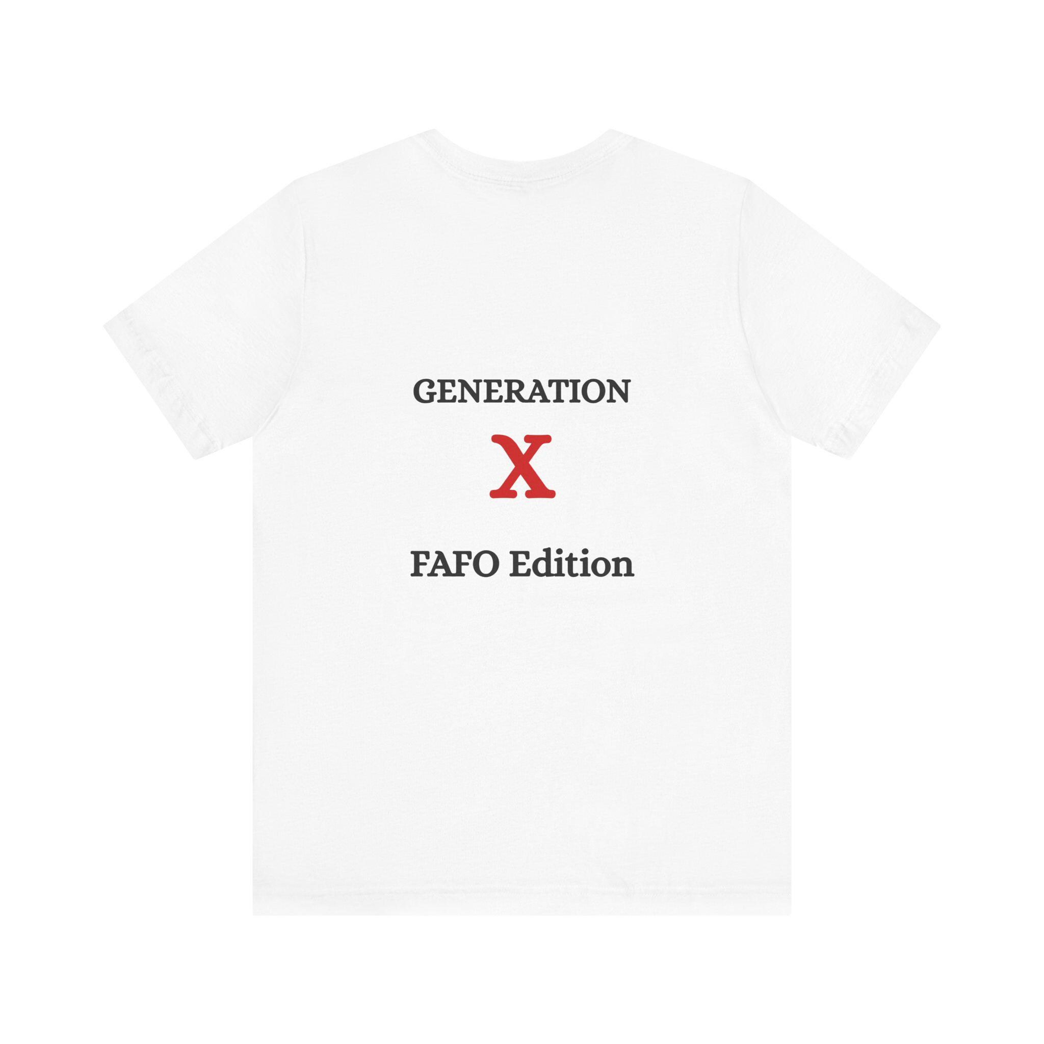 FAFO Edition TShirt Minimal X Chest Logo Tee, product view 2