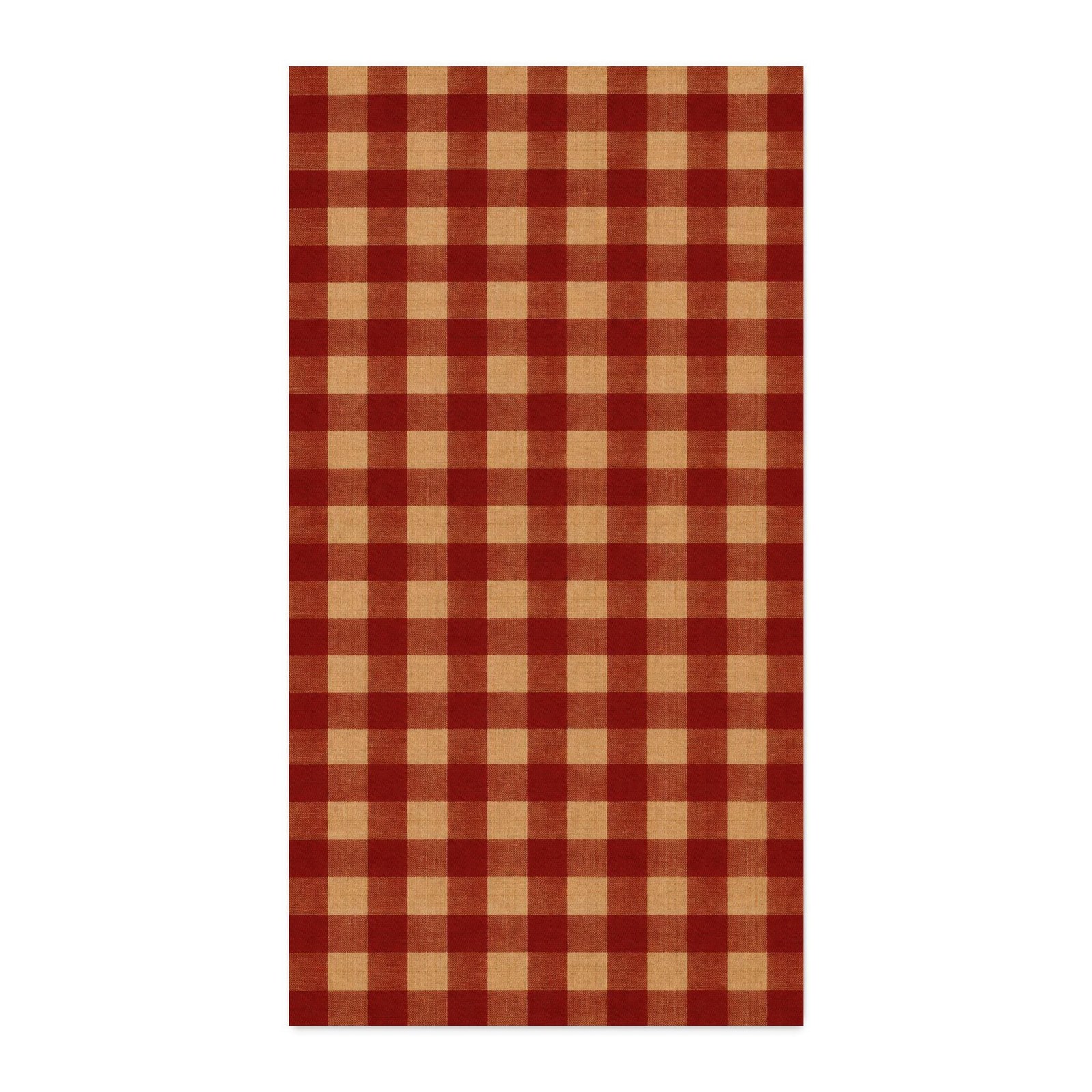 Christmas at the Cottage Rustic Red Gingham CUSTOM Cotton Twill Fabric, product view 4