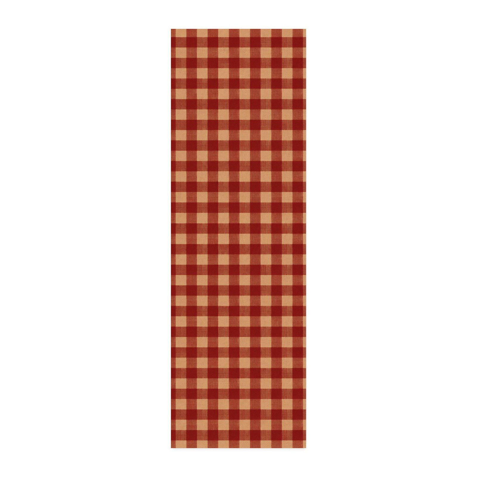 Christmas at the Cottage Rustic Red Gingham CUSTOM Cotton Twill Fabric, product view 5