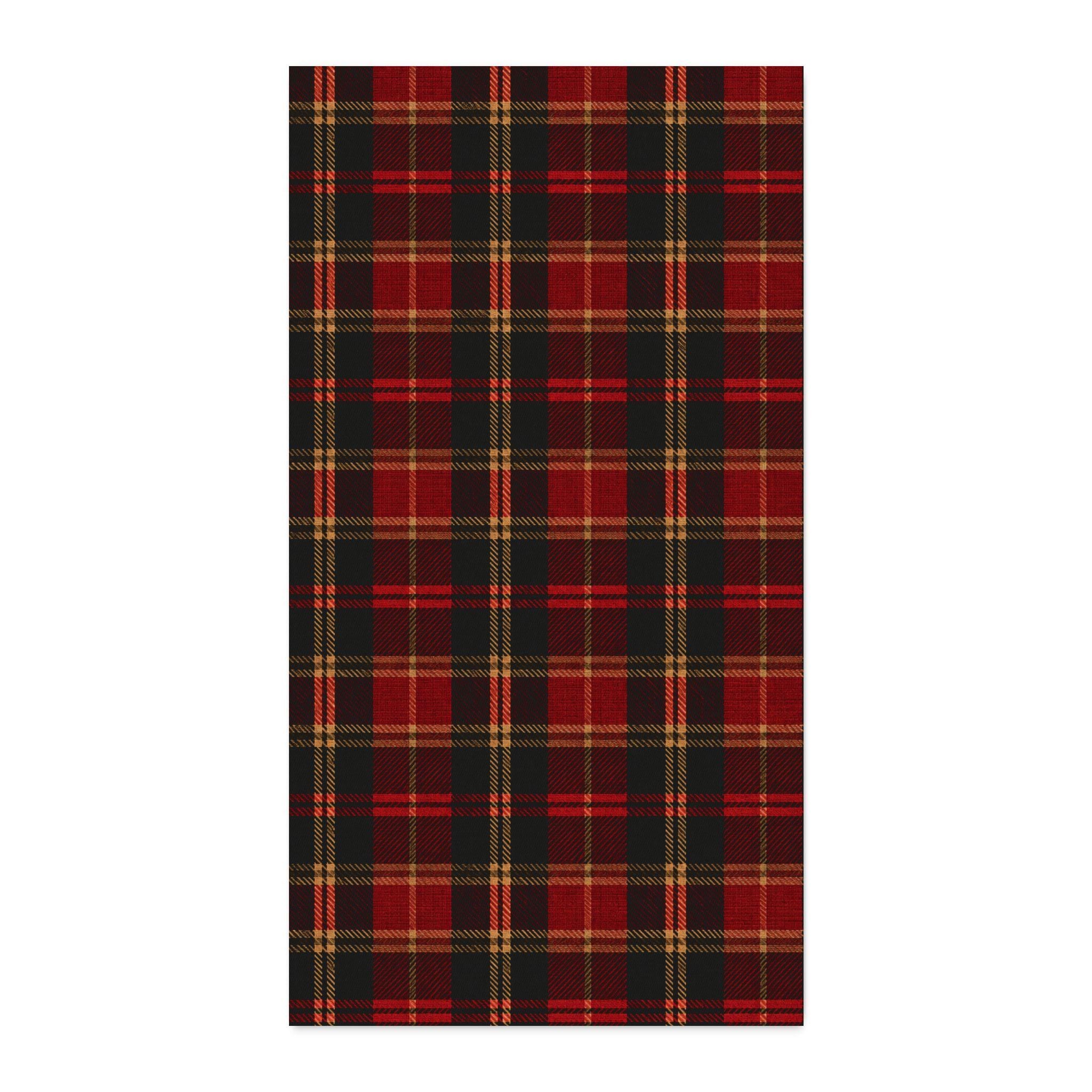 Cottage Cranberry Tartan CUSTOM Cotton Twill Fabric , view 4