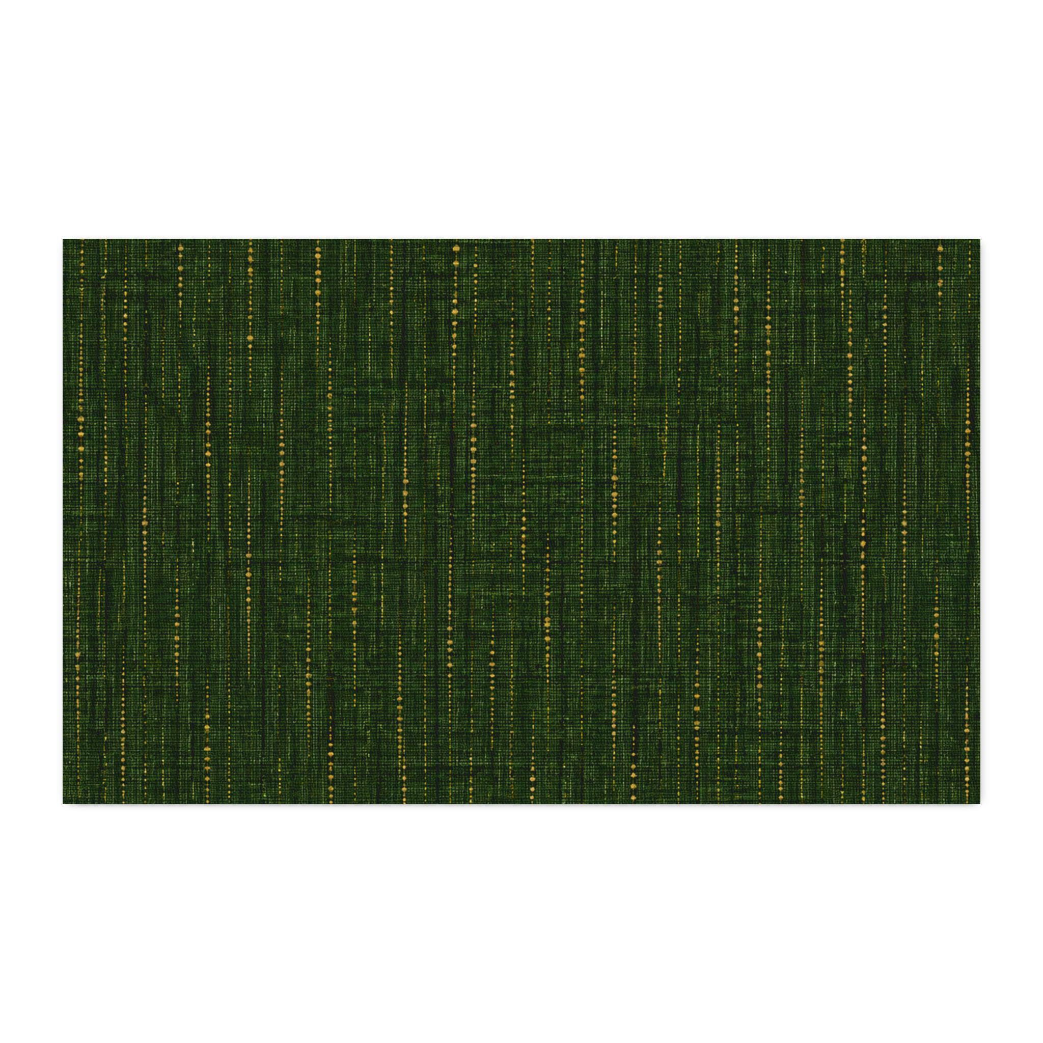 Cottage Evergreen Gold Pinstripe CUSTOM Cotton Twill Fabric , view 2