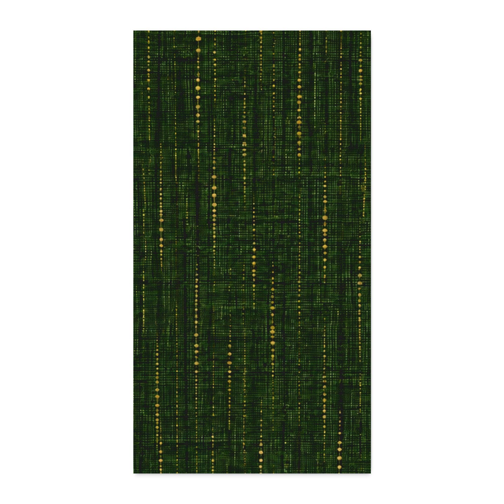 Cottage Evergreen Gold Pinstripe CUSTOM Cotton Twill Fabric , view 4