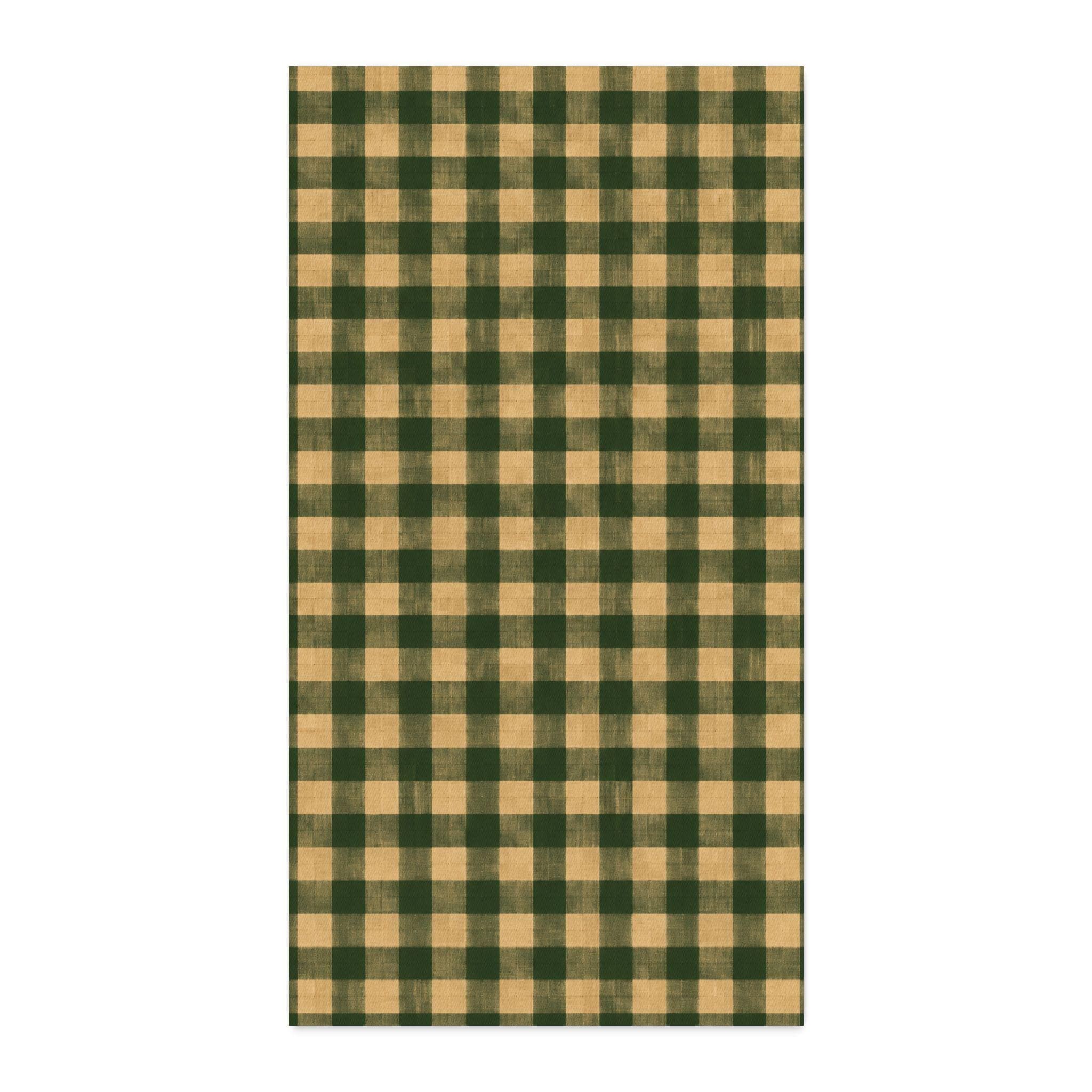 Cottage Evergreen Oatmeal Buffalo Plaid CUSTOM Cotton Twill Fabric , view 4