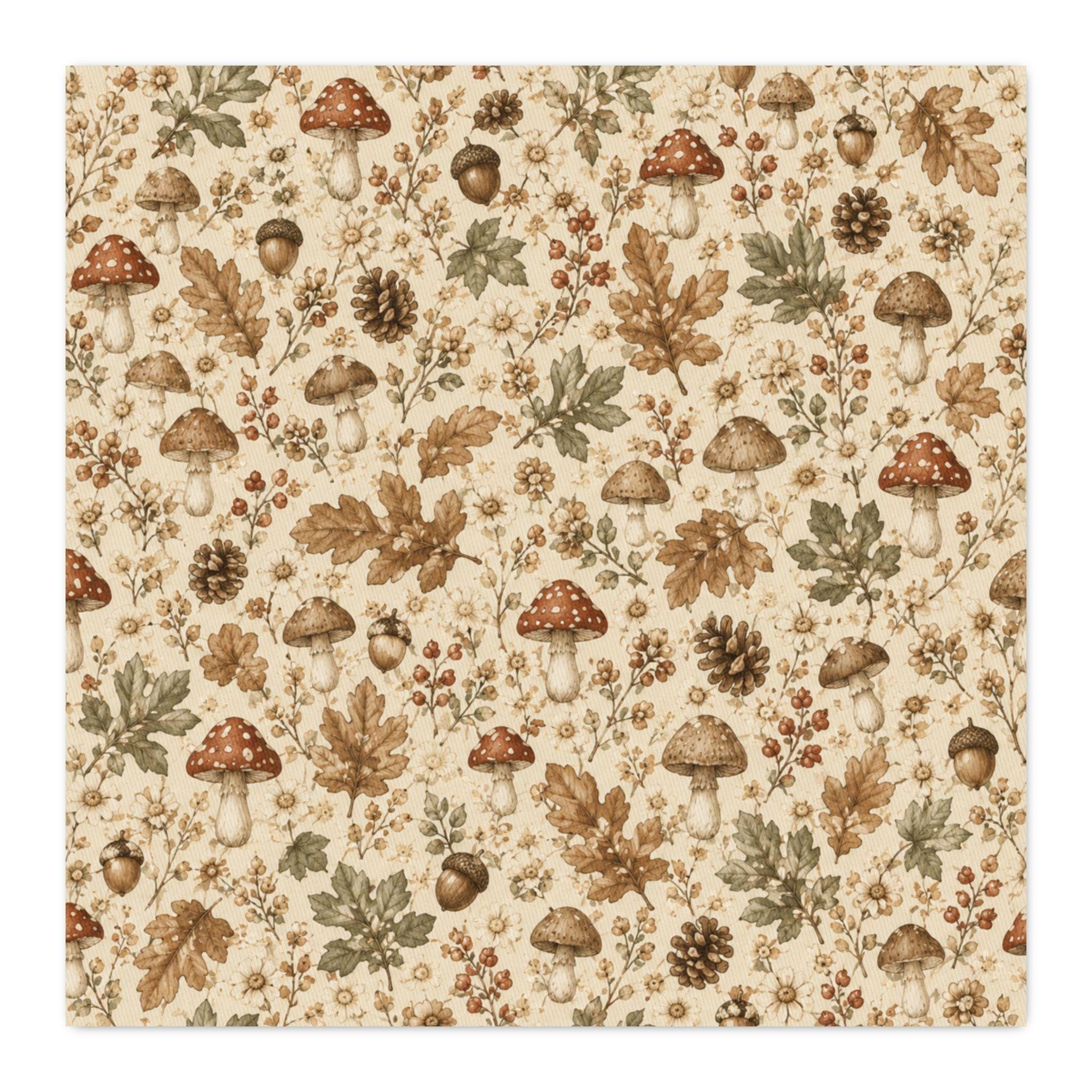 Cottage Woodland Neutral Cotton Twill Fabric