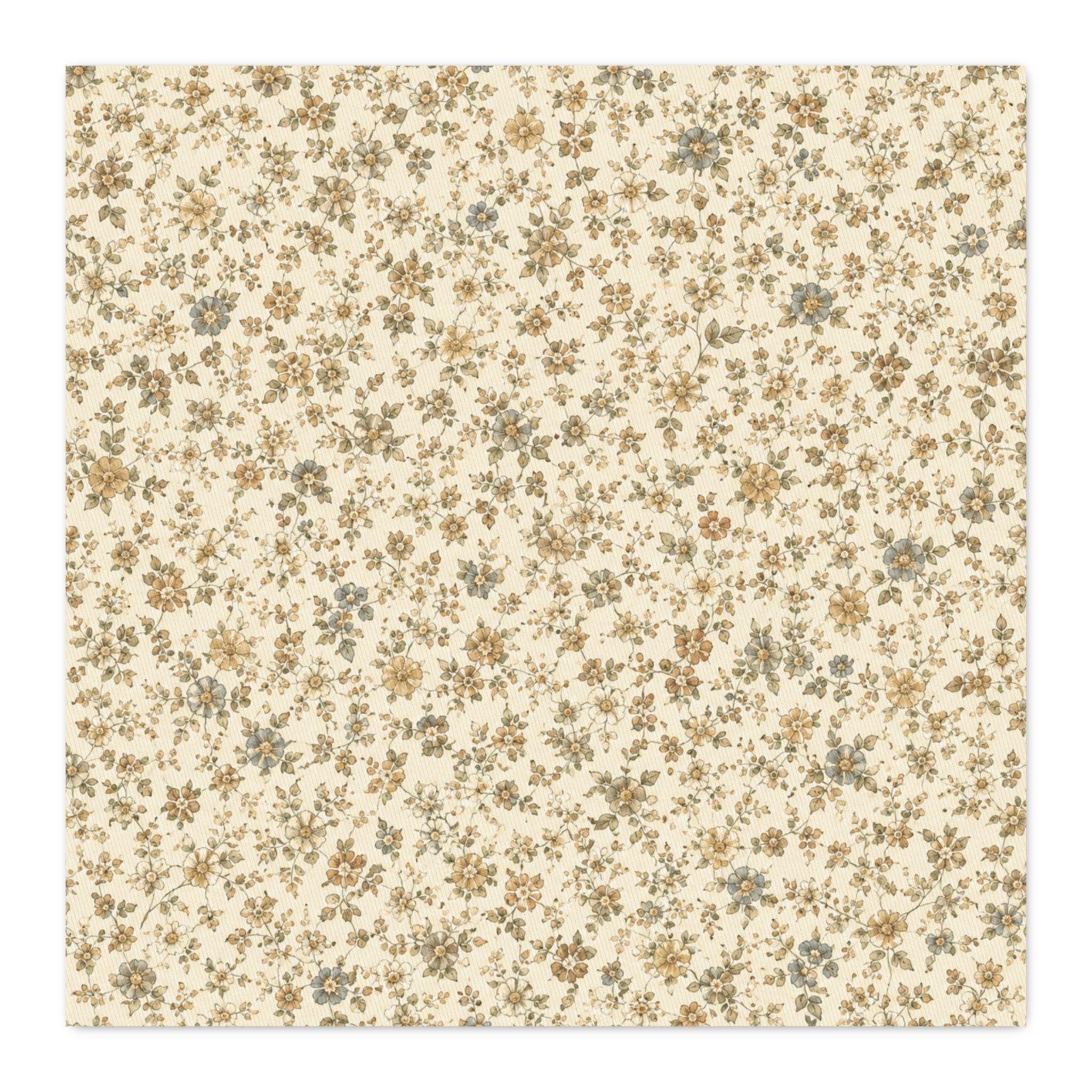 Vintage Fall Calico Neutral Cotton Twill Fabric