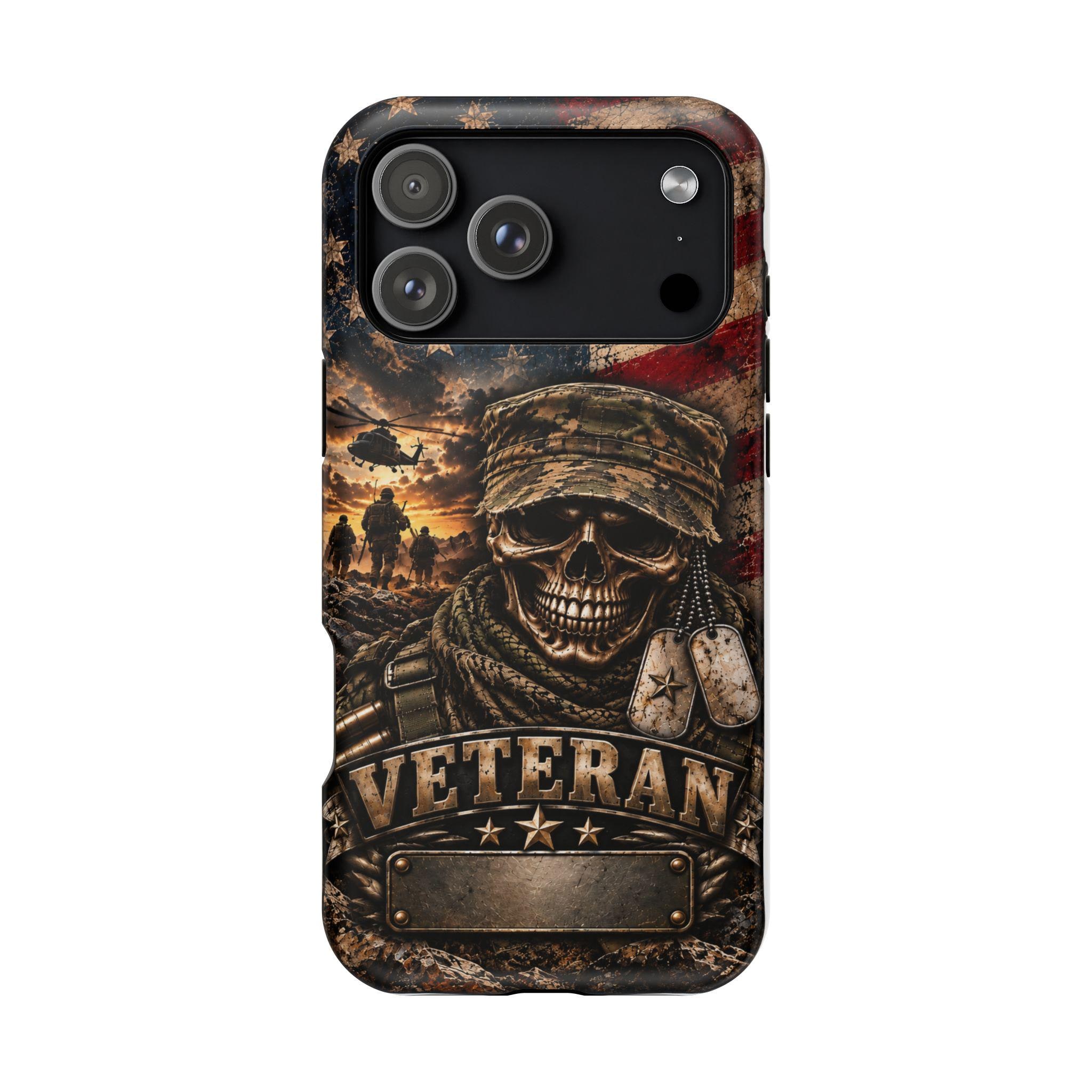 Veteran Skull Soldier phone case | Magnetic Impact-Resistant Cases