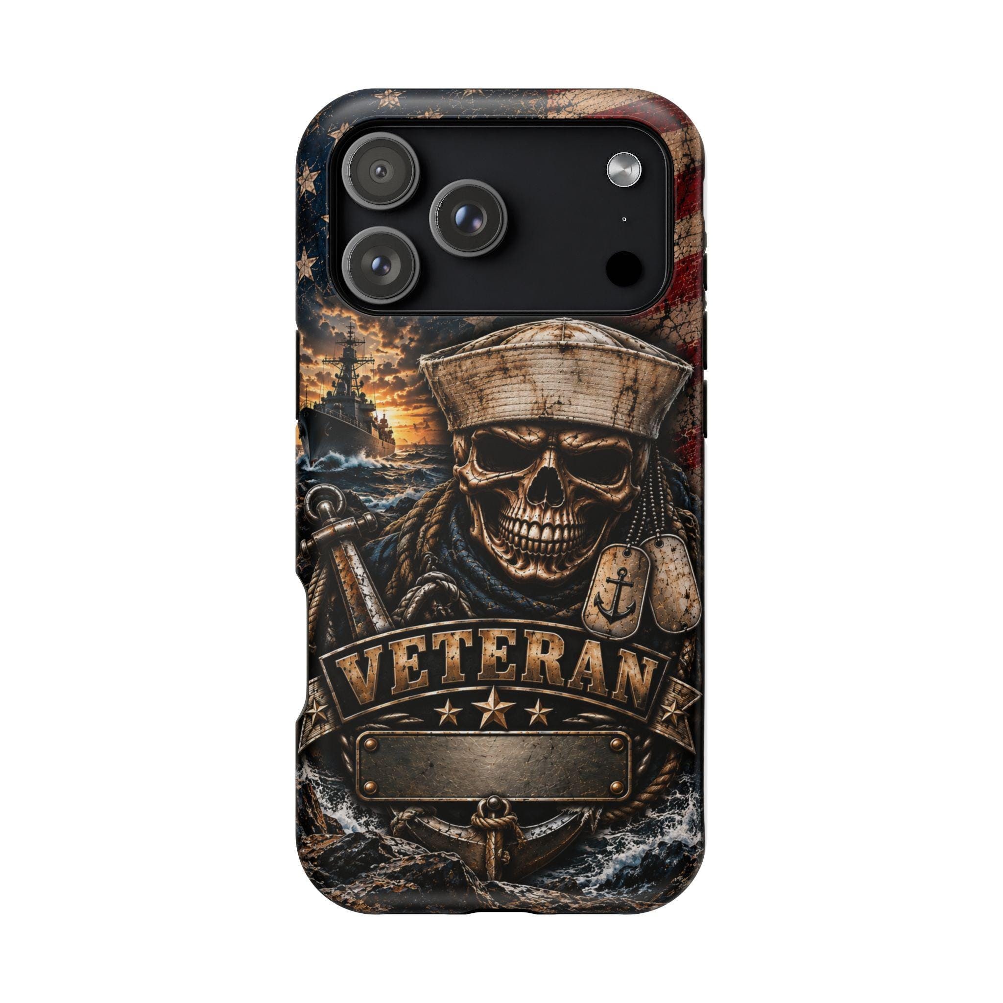 Veteran Skull Sailor Magnetic Impact Phone Case