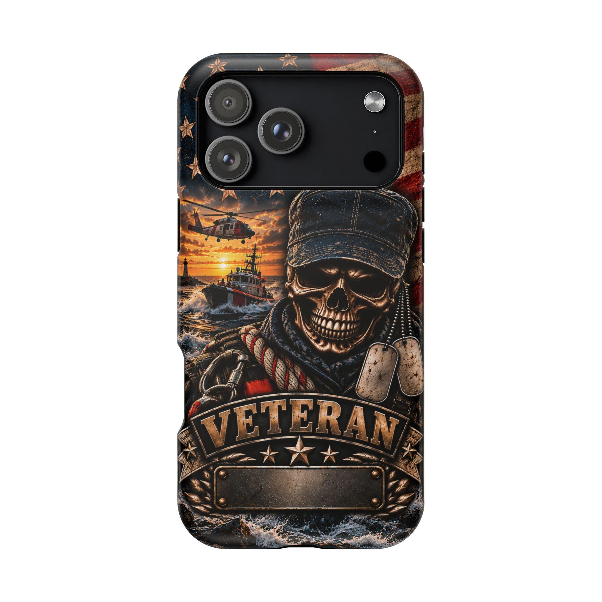 Skull Veteran Flag phone case | Phone Case