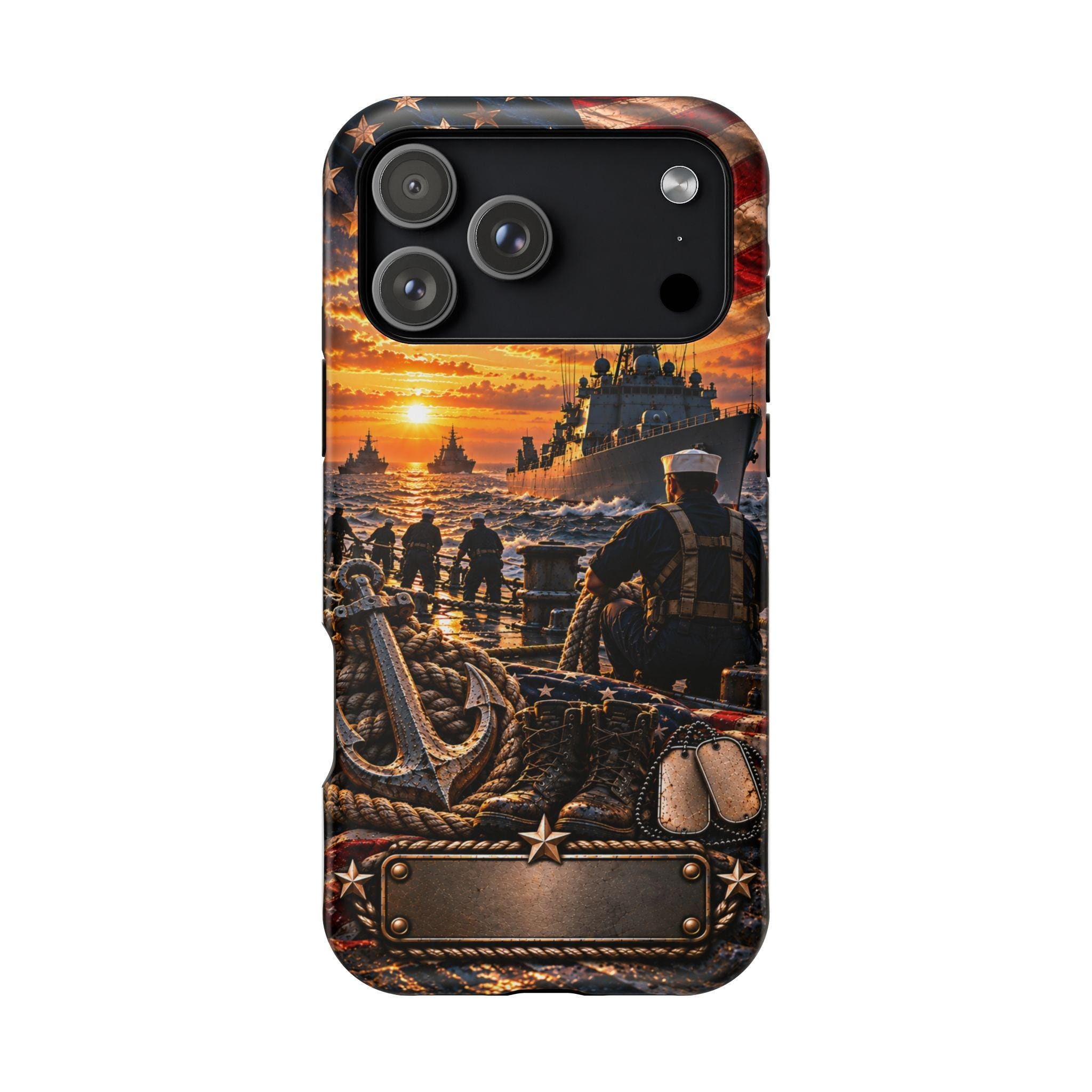 Patriotic Sailors Personalized Scene Magnetic Impact Phone Case