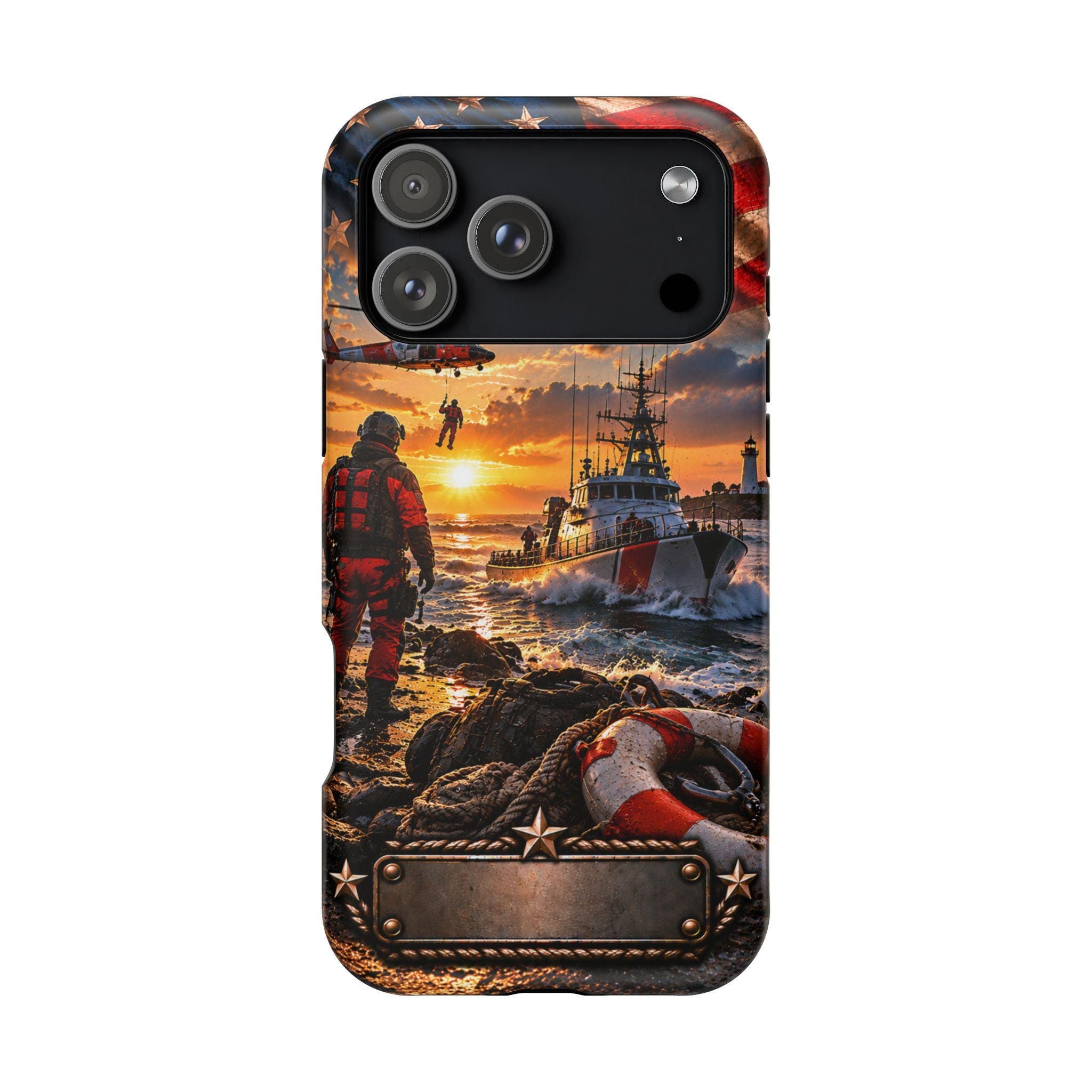 Patriotic Rescue Phone Case Magnetic Impact-Resistant