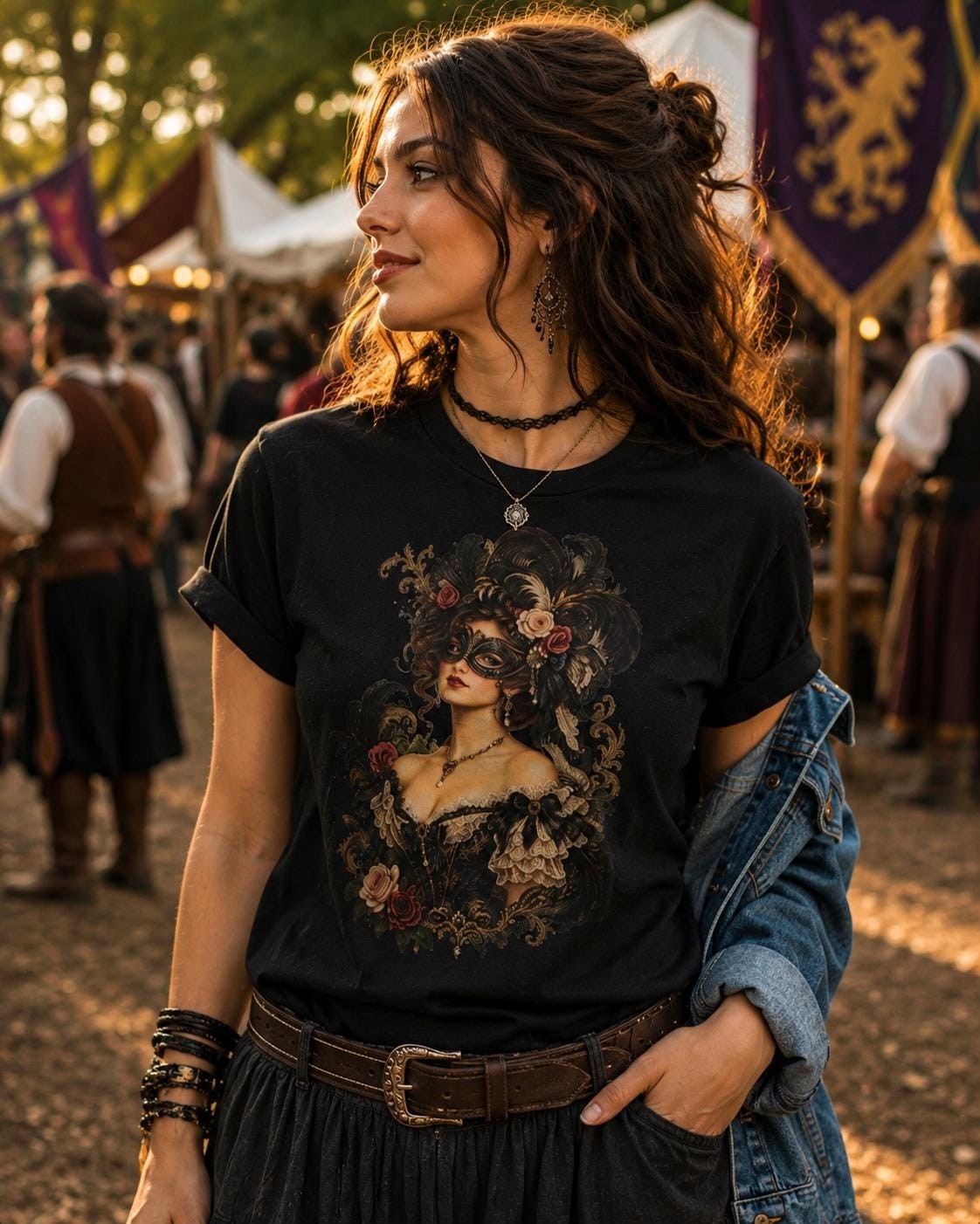 Victorian Masquerade Portrait Tee