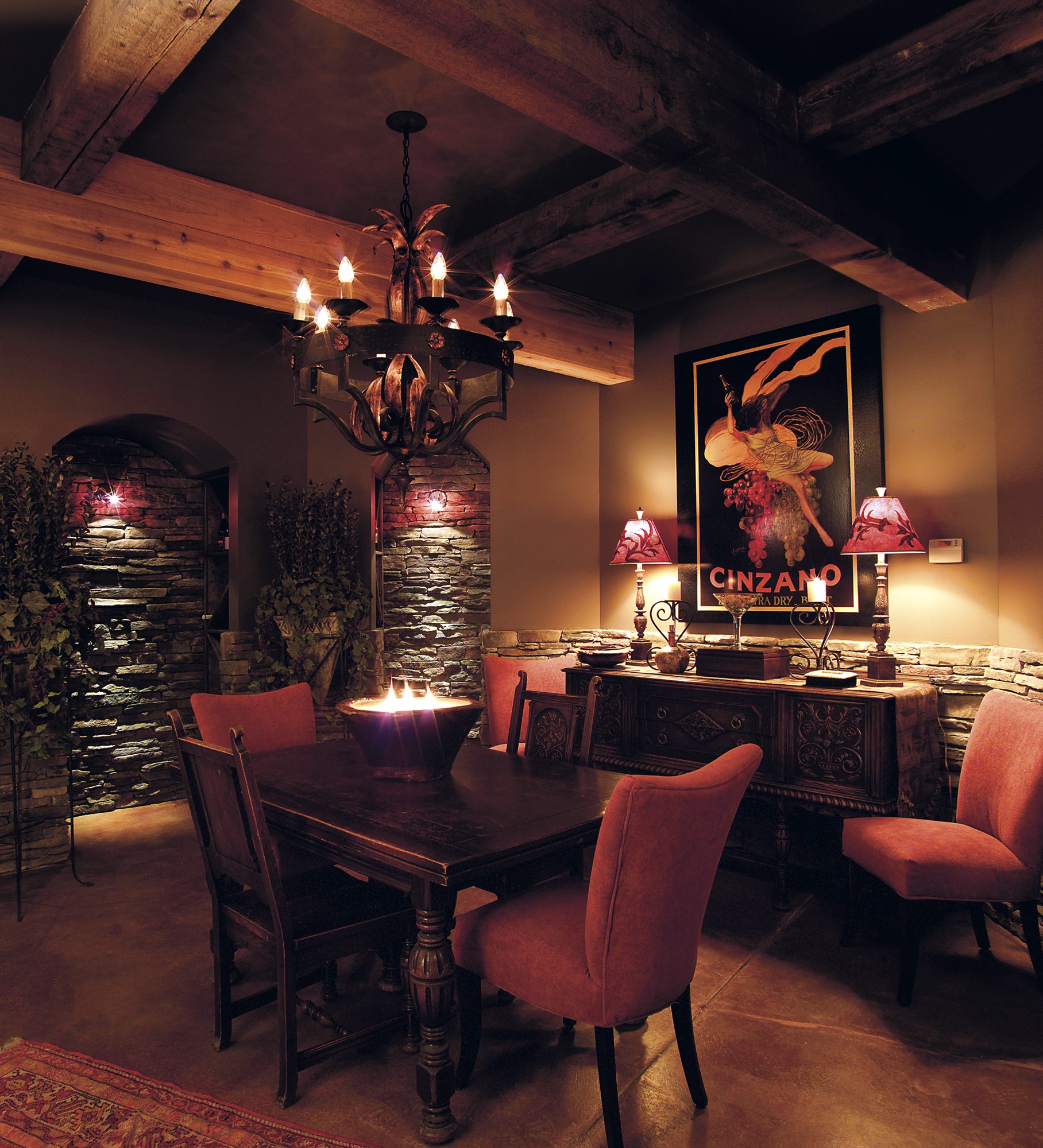 Wine room interior