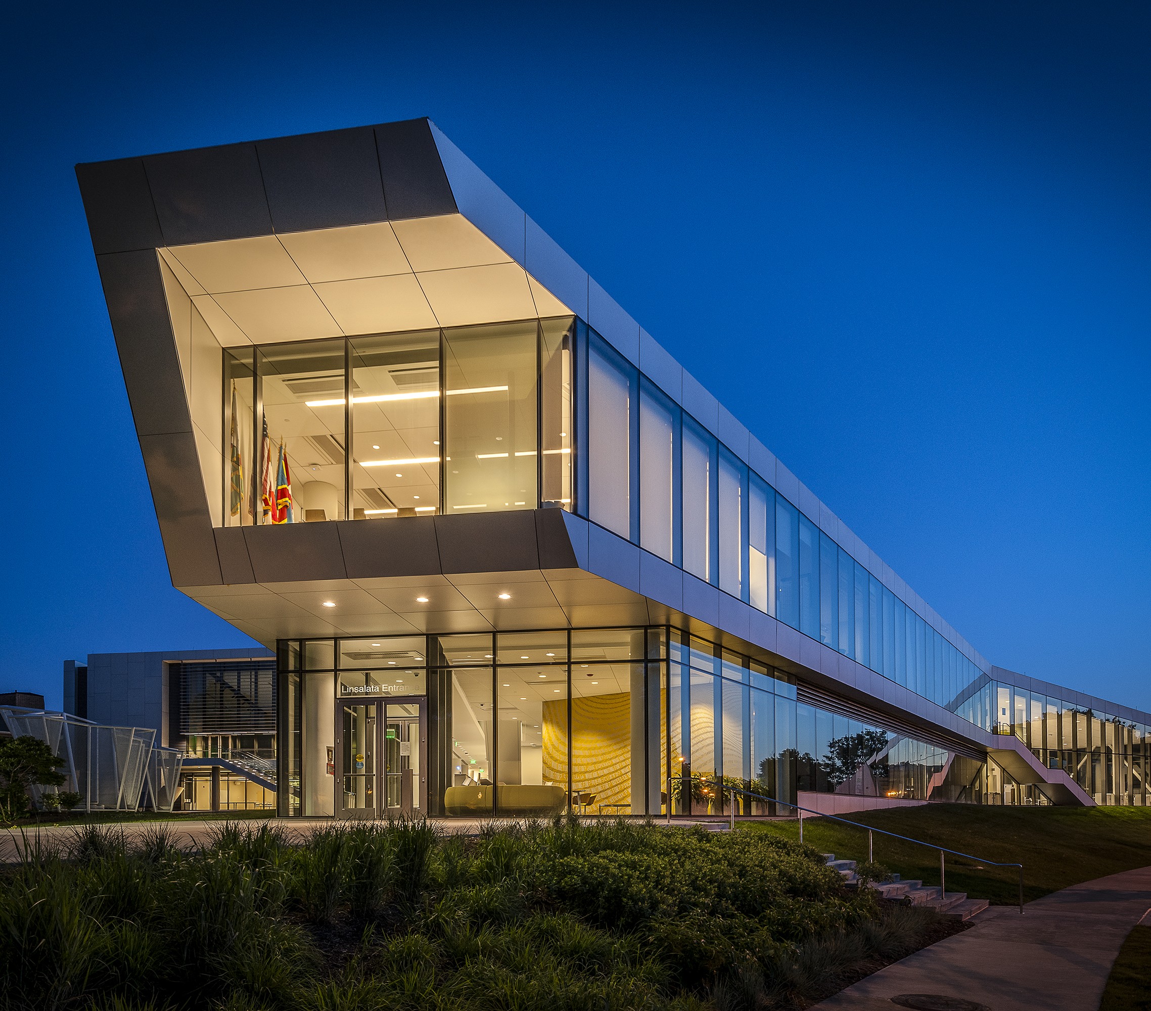 Tinkham Veale University Center at night