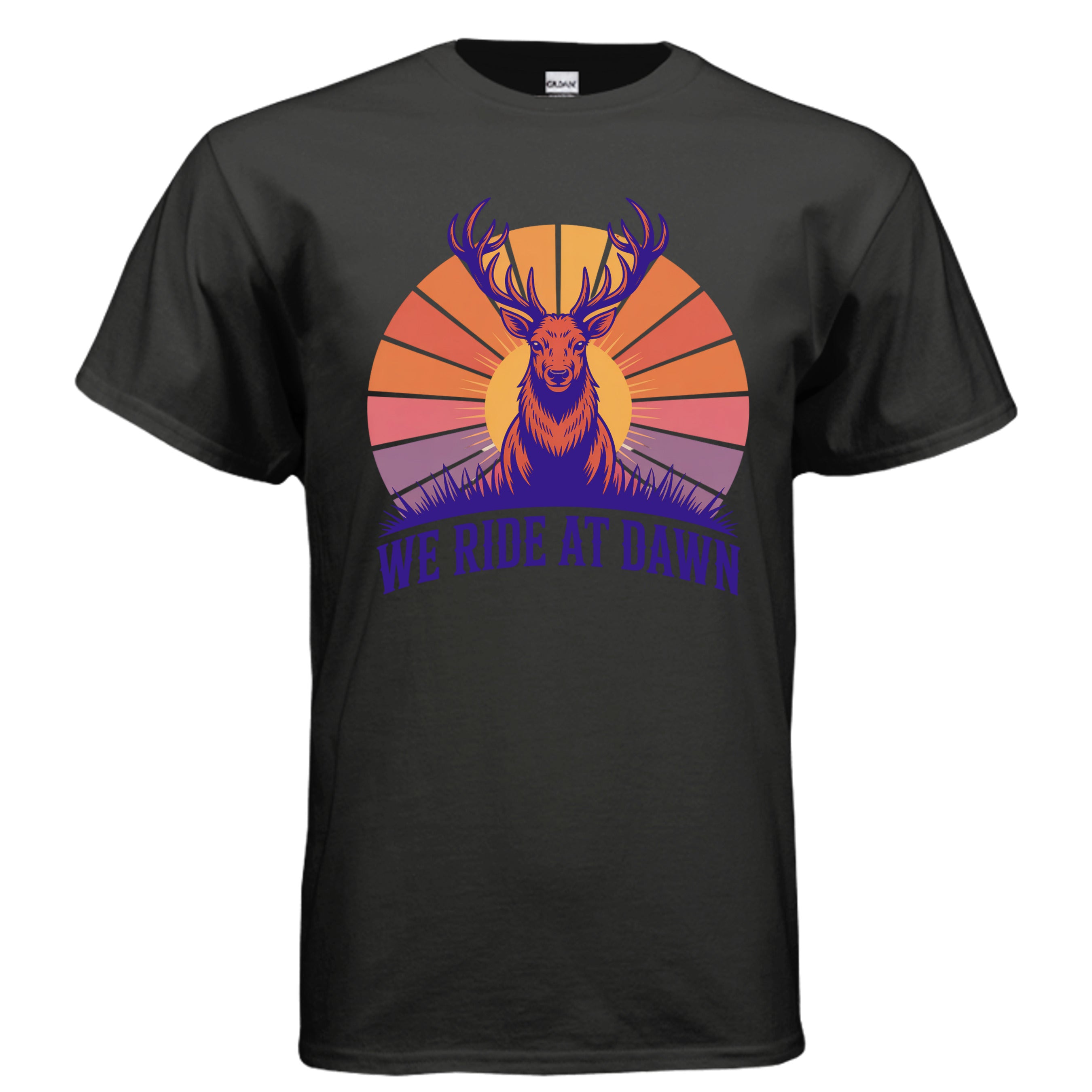 elk ride at dawn graphic apparel