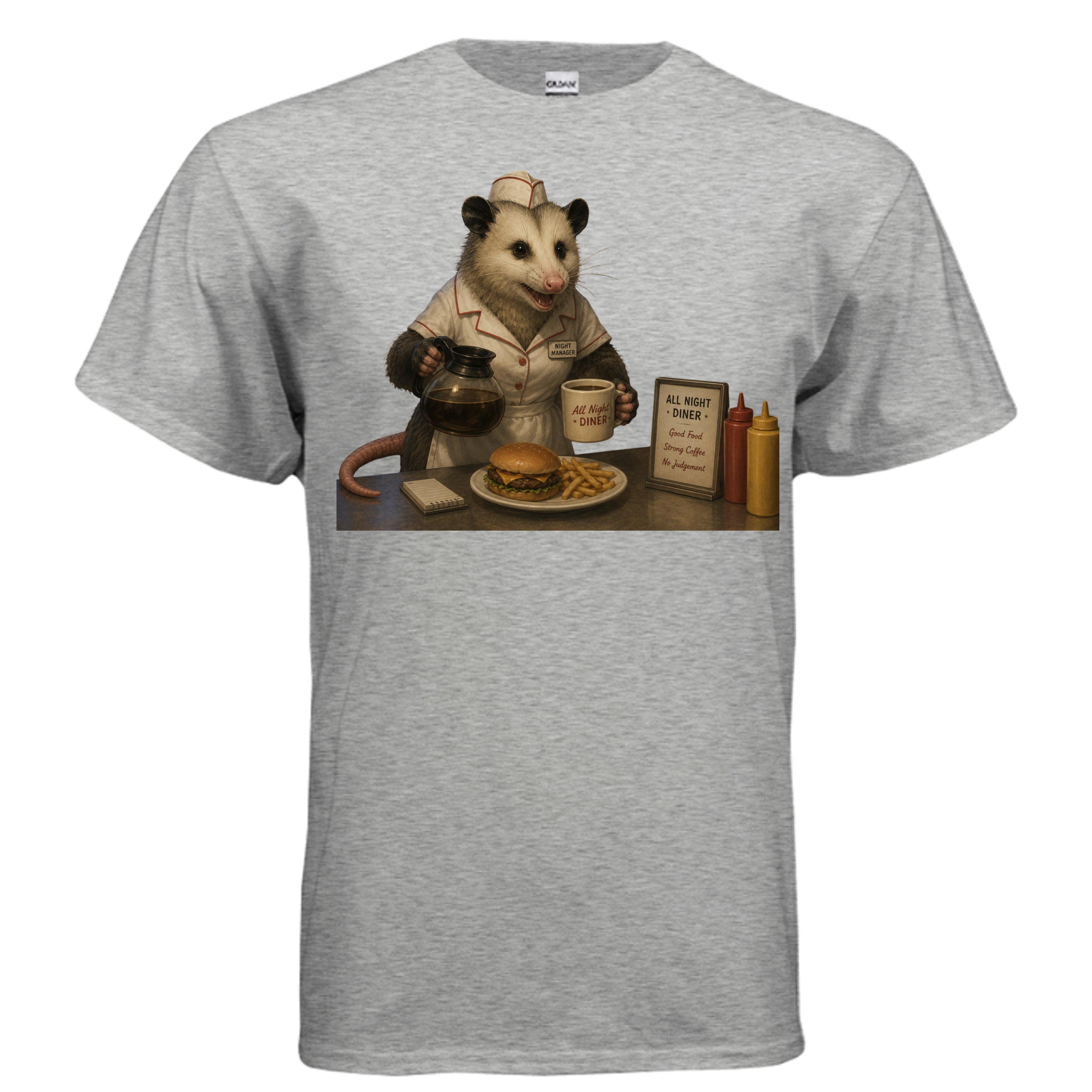 Night Manager T-Shirt: Classic Comfort for Late Shifts graphic apparel