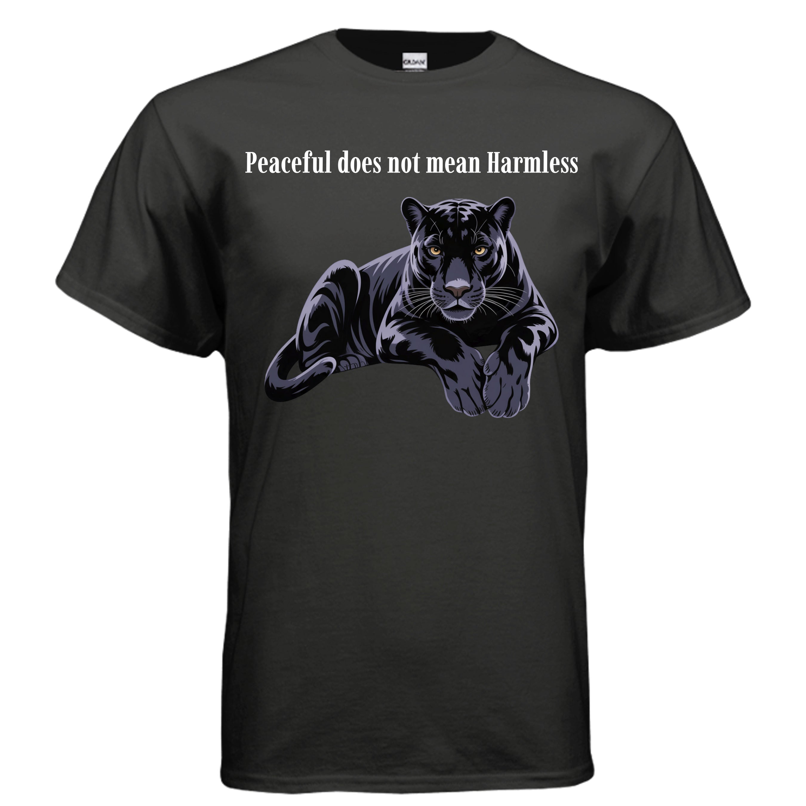 peaceful not harmless graphic apparel