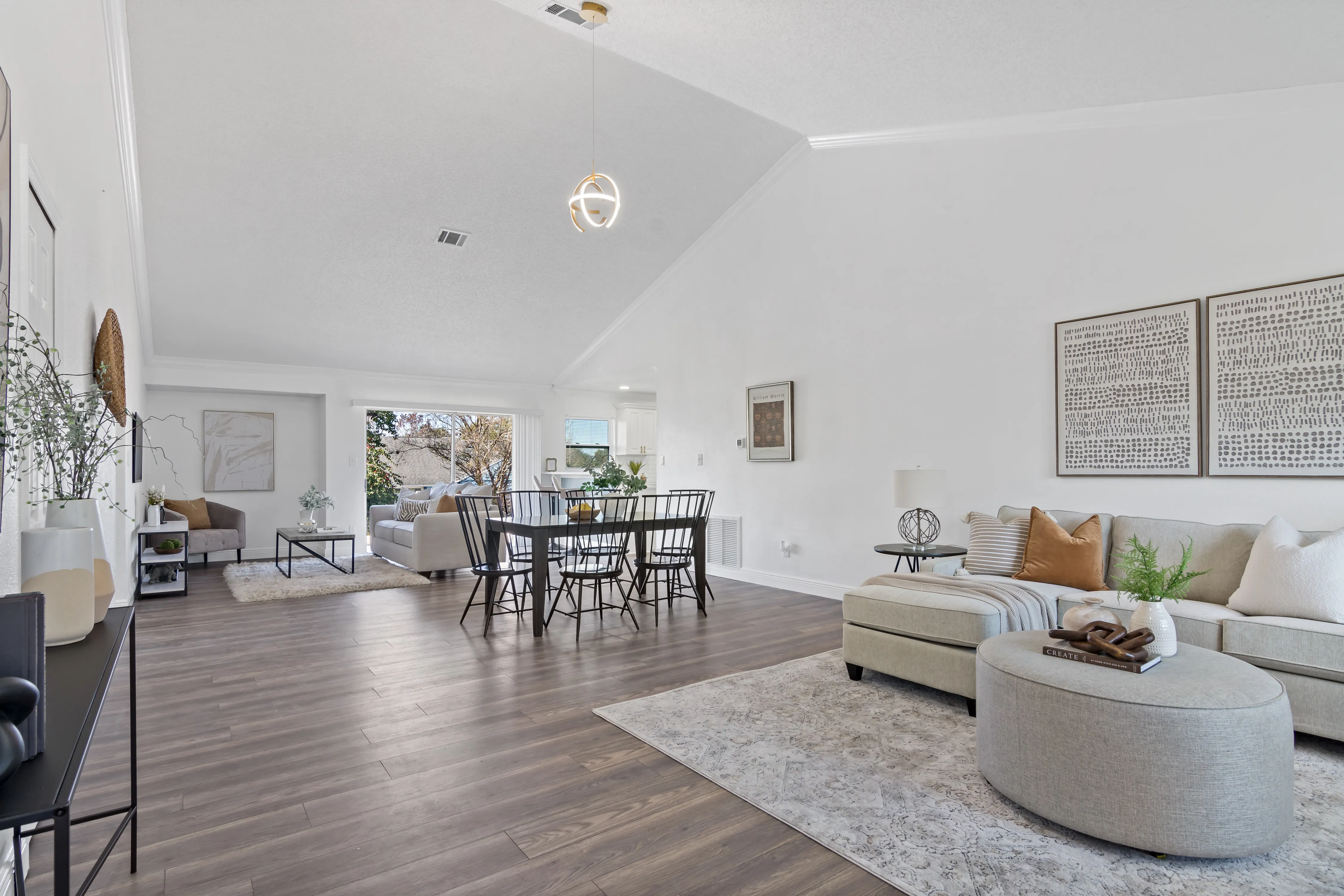 Professionally staged bedroom in a vacant Central Florida home