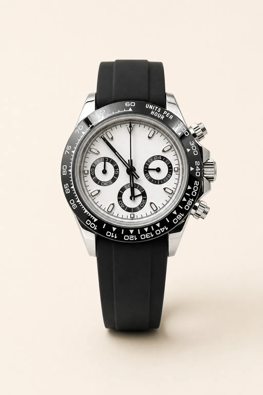 Pursuit Chronograph - White Panda Black Strap