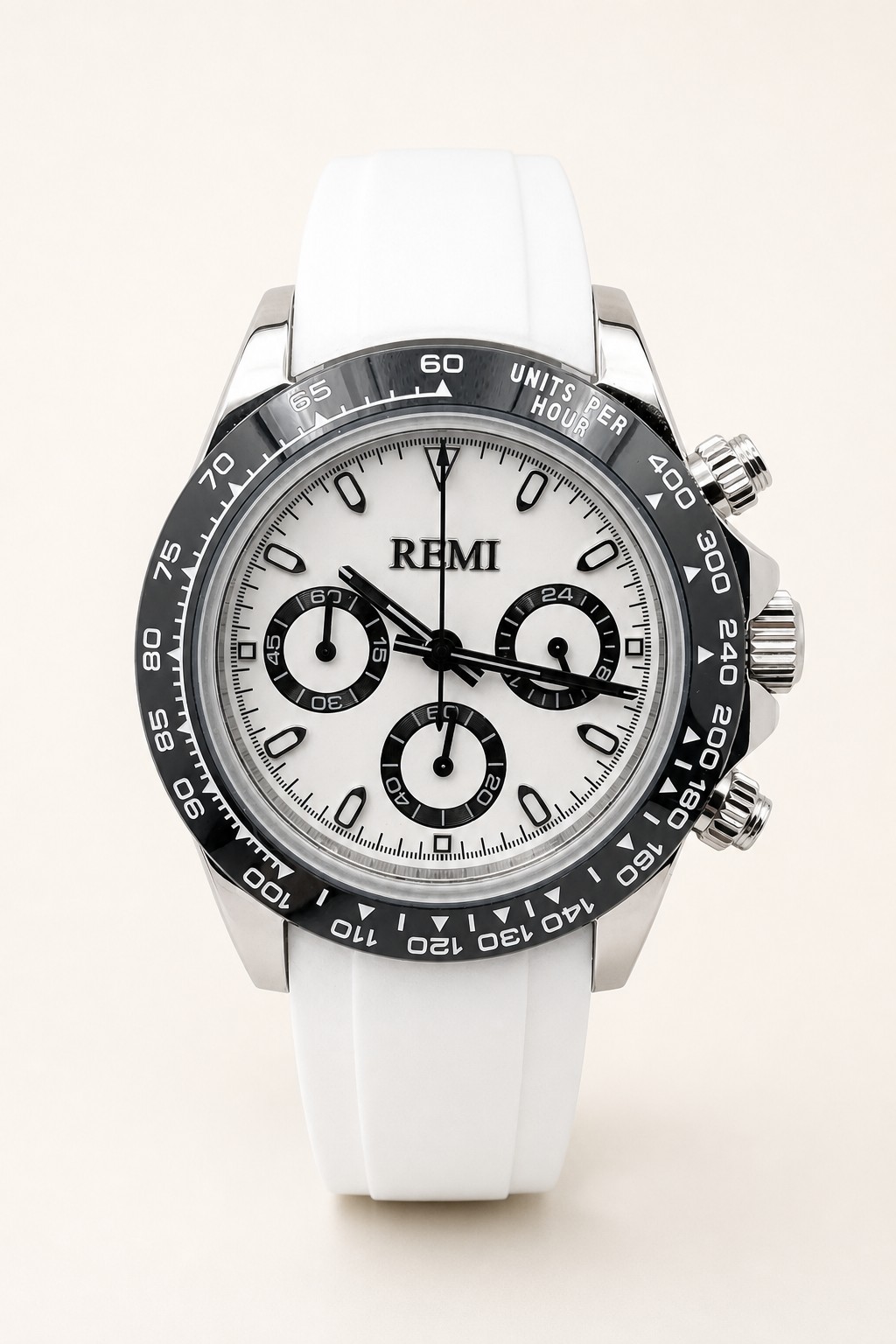 Pursuit Chronograph - White Panda - White Strap