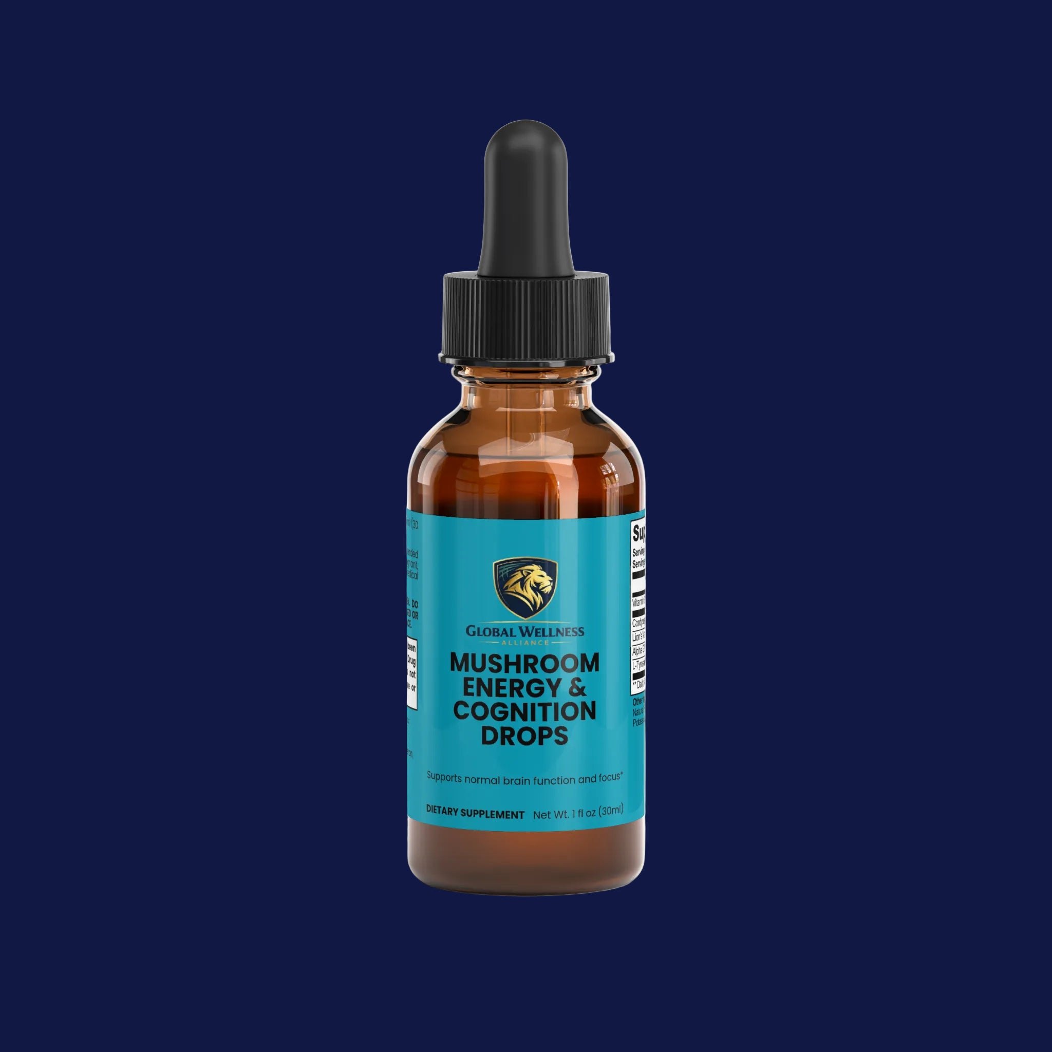 Mushroom Energy and Cognition drops from Global Wellness Alliance