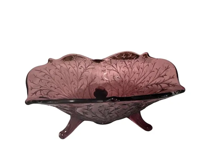 Fenton Amethyst Footed Bowl