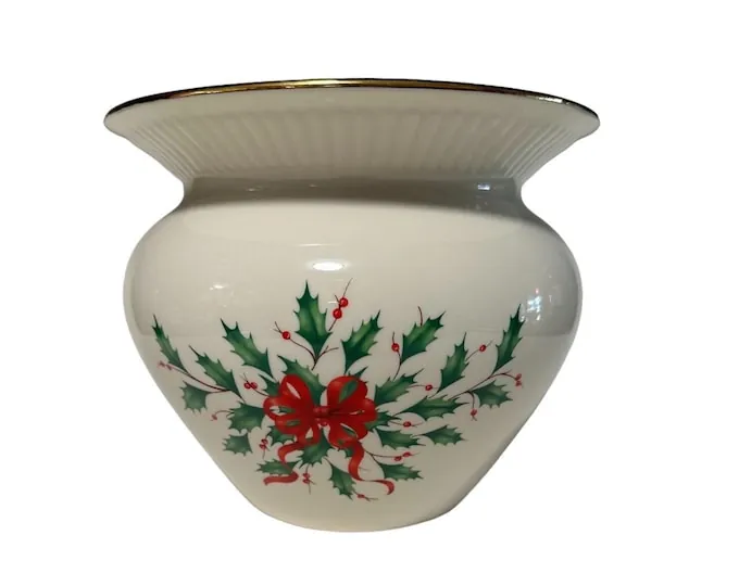 Lenox Holiday Holly Planter