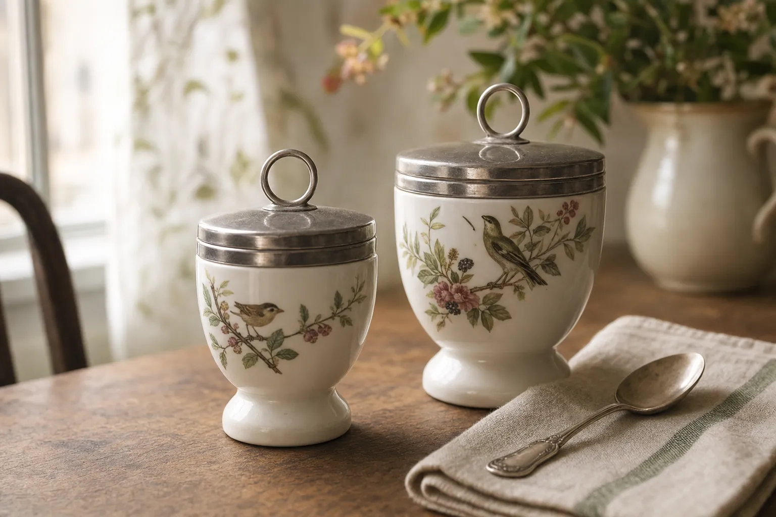Vintage Egg Coddlers, Including Royal Worcester