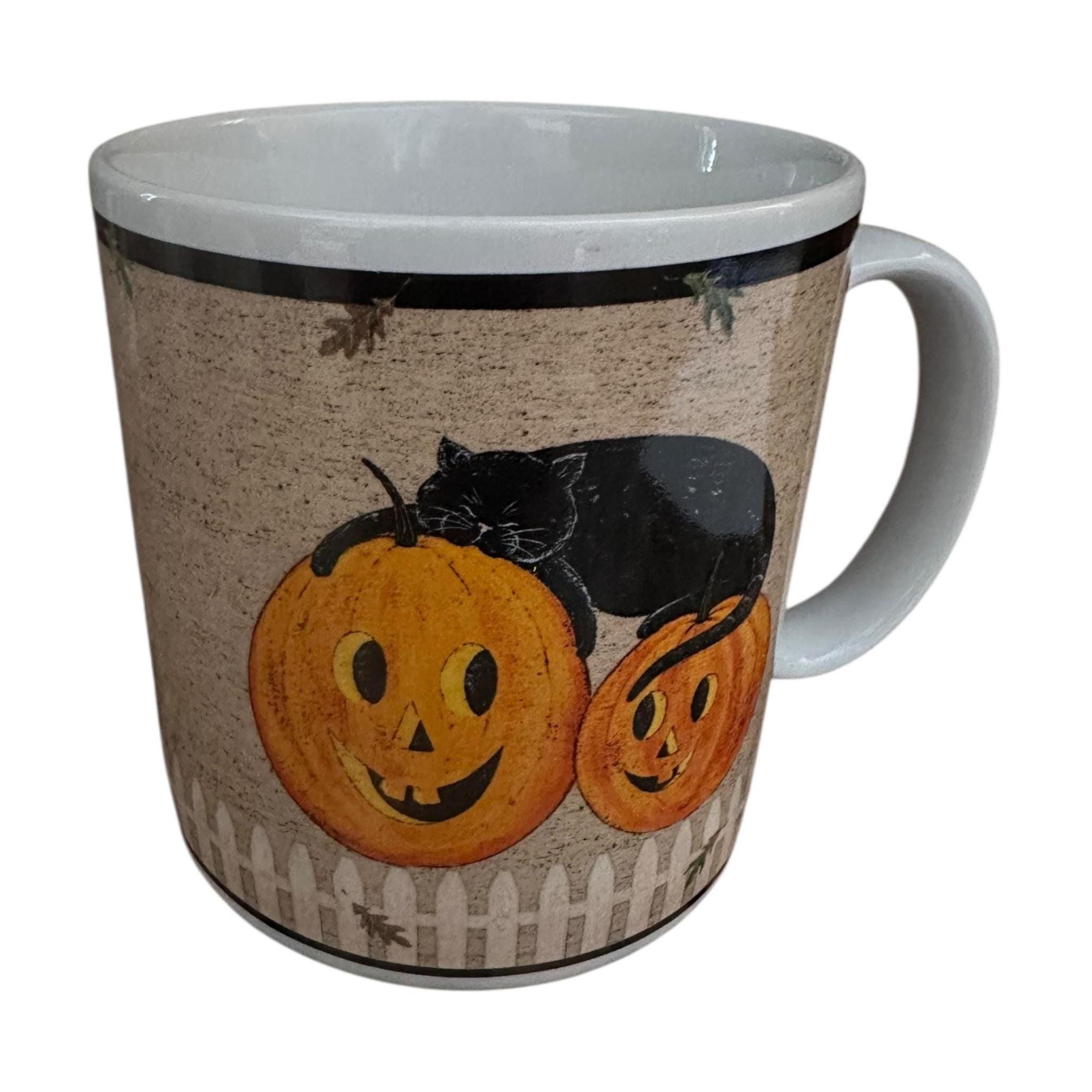 Sakura Warren Kimble Pumpkin Dreams Coffee Mug Halloween Vintage Stoneware Cup