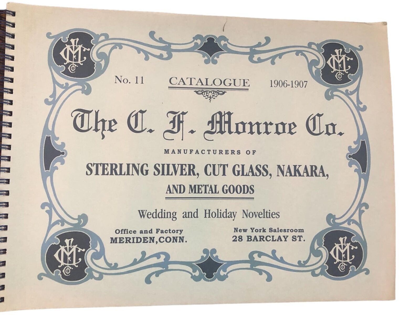 C.F. Monroe Catalog Reprint, 1906 to 1907 Glassware Reference, 1998 Paperback Edition
