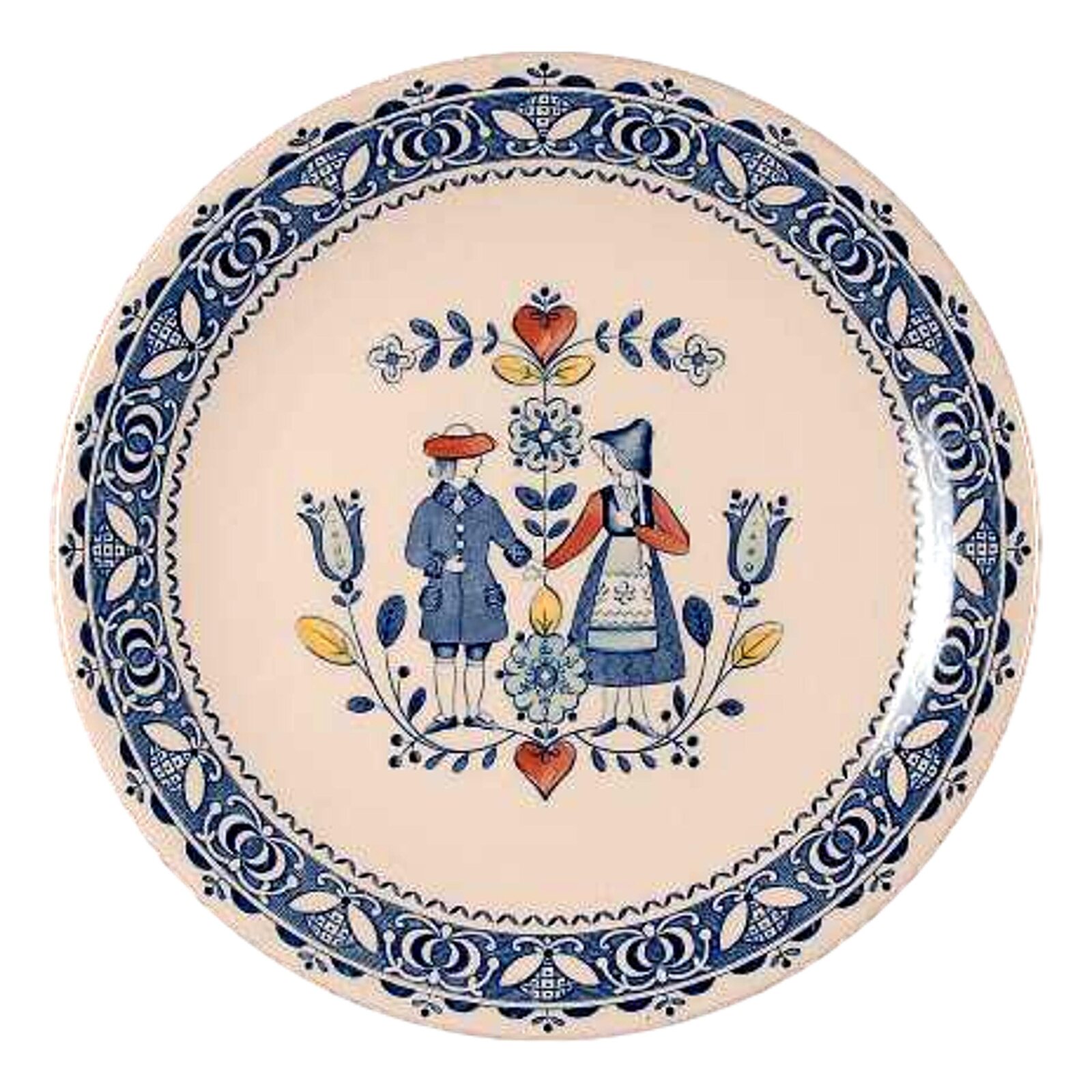 4 Johnson Brothers Ironstone Plates | Hearts & Flowers Staffordshire Old Granite
