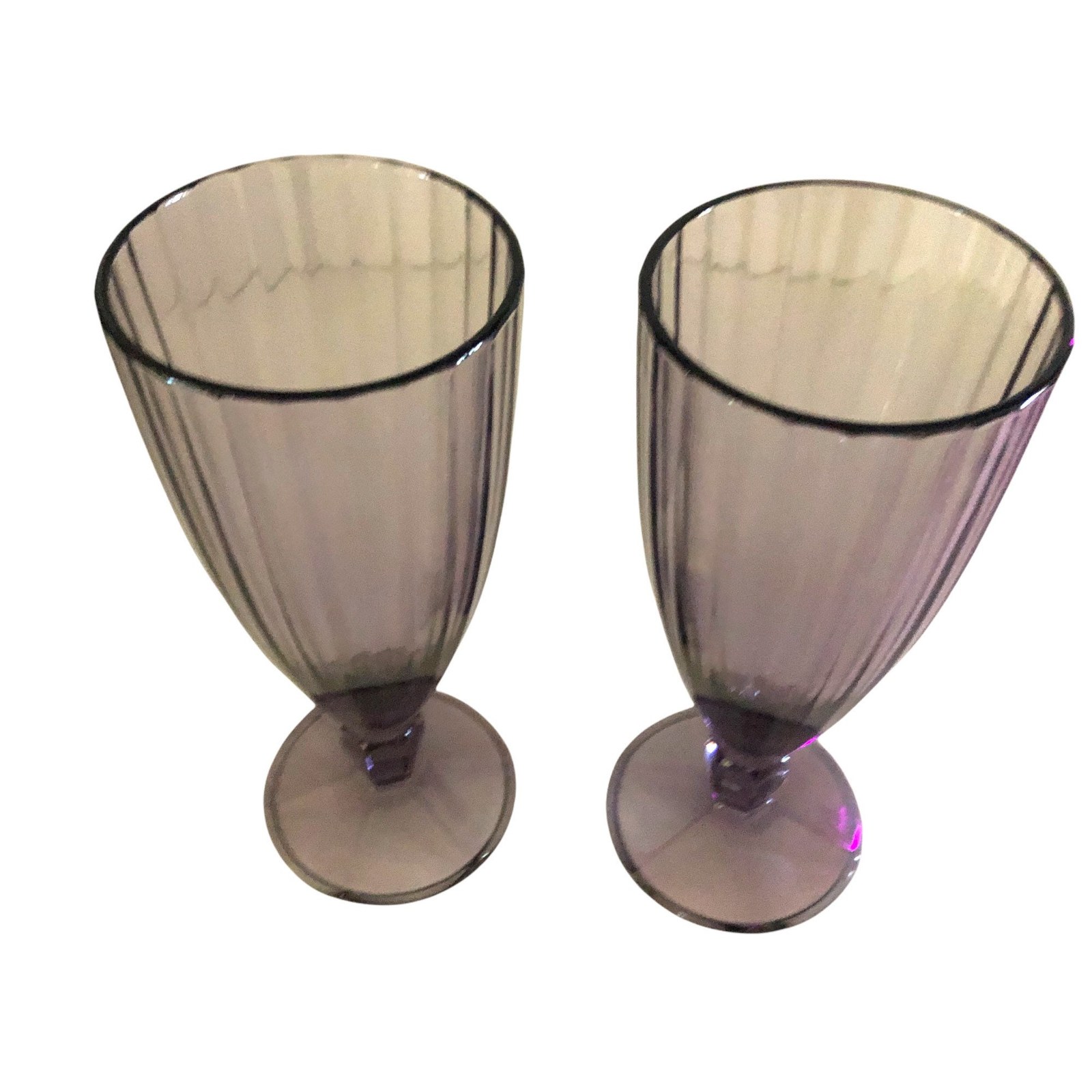 Amethyst Glasses Cristal D’Arques, Vintage Glassware Set of 2