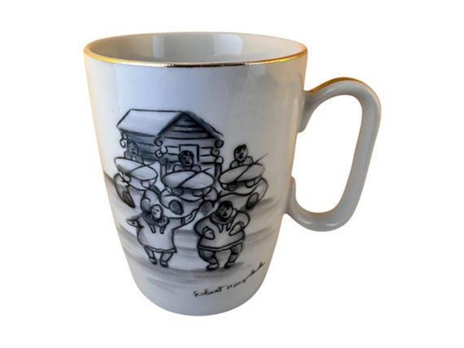 Artisan Ceramic Mug, 8 oz Mug, Inuit Mug, Made in Alaska