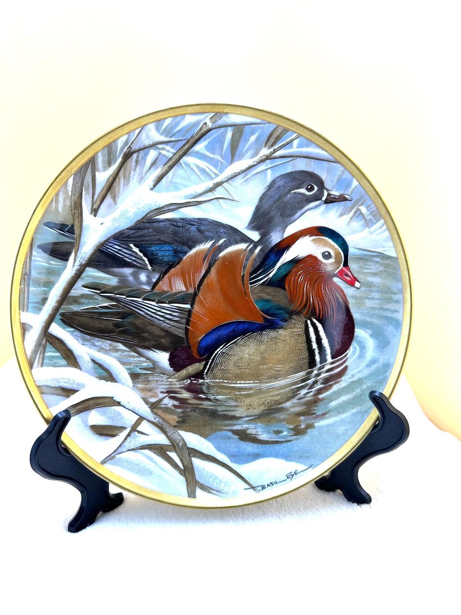 Asian Duck Decor Planter, Vintage Ceramic, Wildlife Home Decor