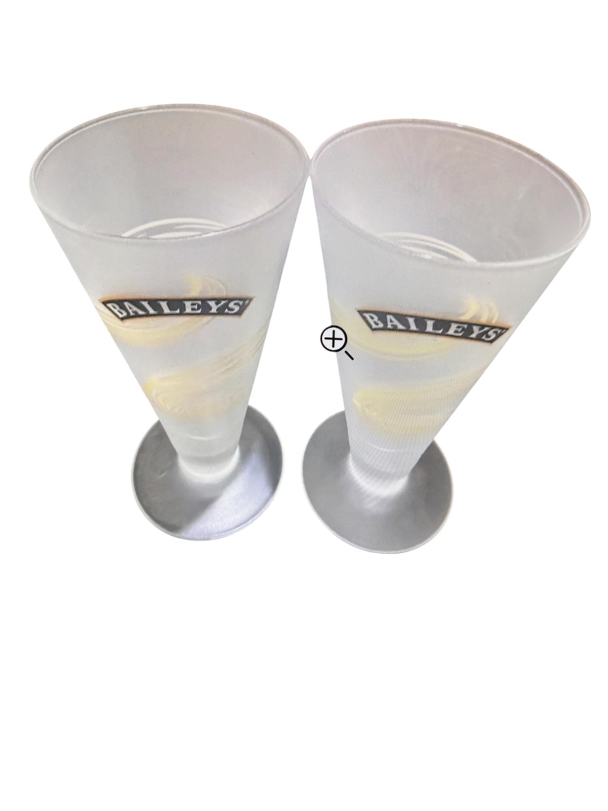 Bailey's Irish Cream Glasses Two Piece Set Cocktail Glasses Frosted