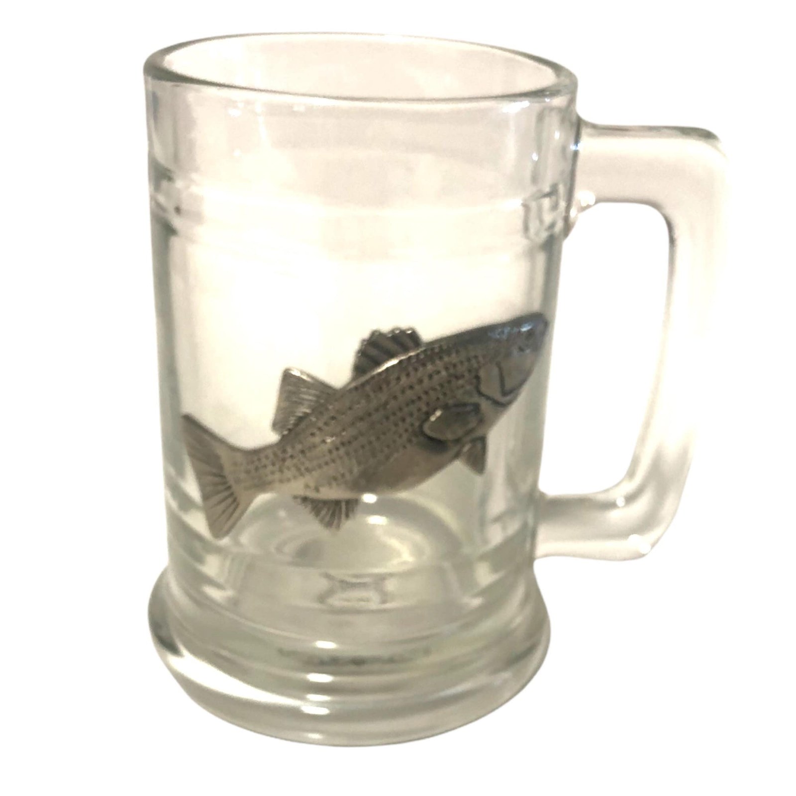 Beer Stein For Men, Crystal And Pewter Tankard, Rustic Fishing Decor