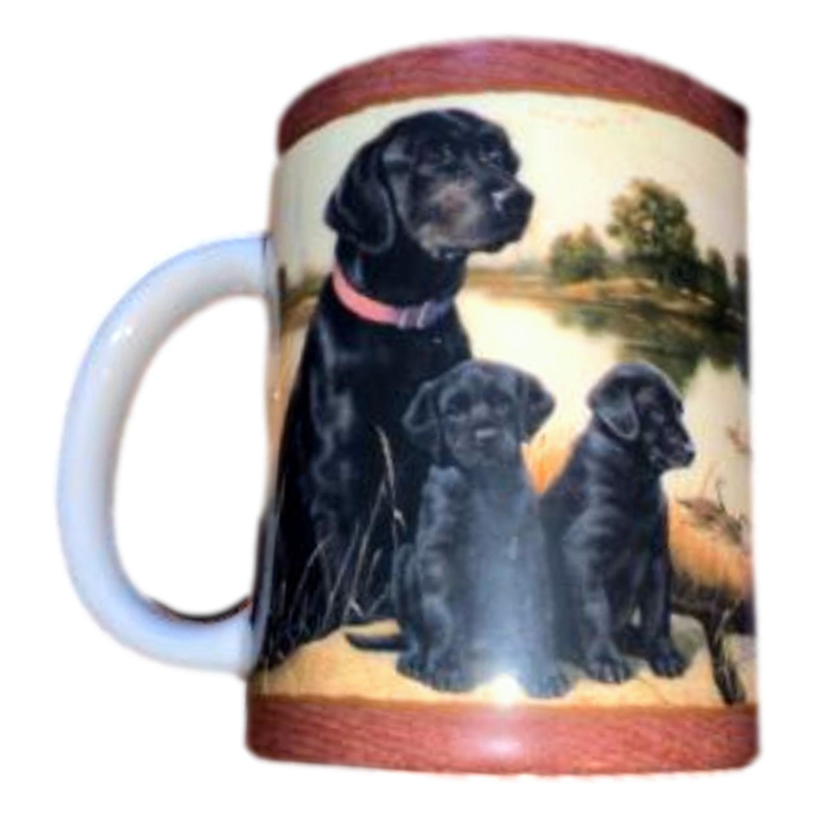 Black Labrador Retriever Coffee Mug, Jim Lamb Art, 10 oz Ceramic