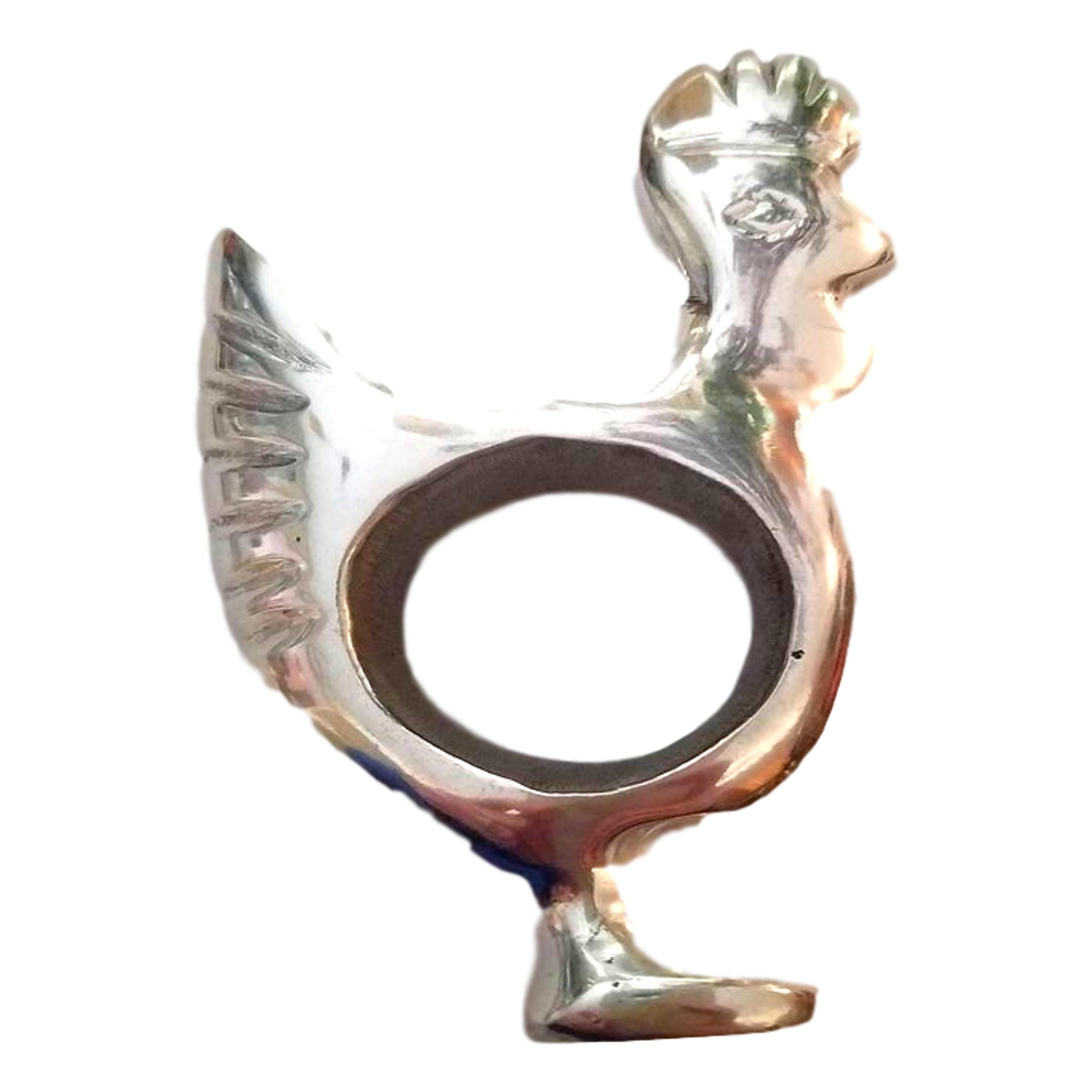 Chicken Napkin Rings Set of 4 - FARM ANIMAL Decor