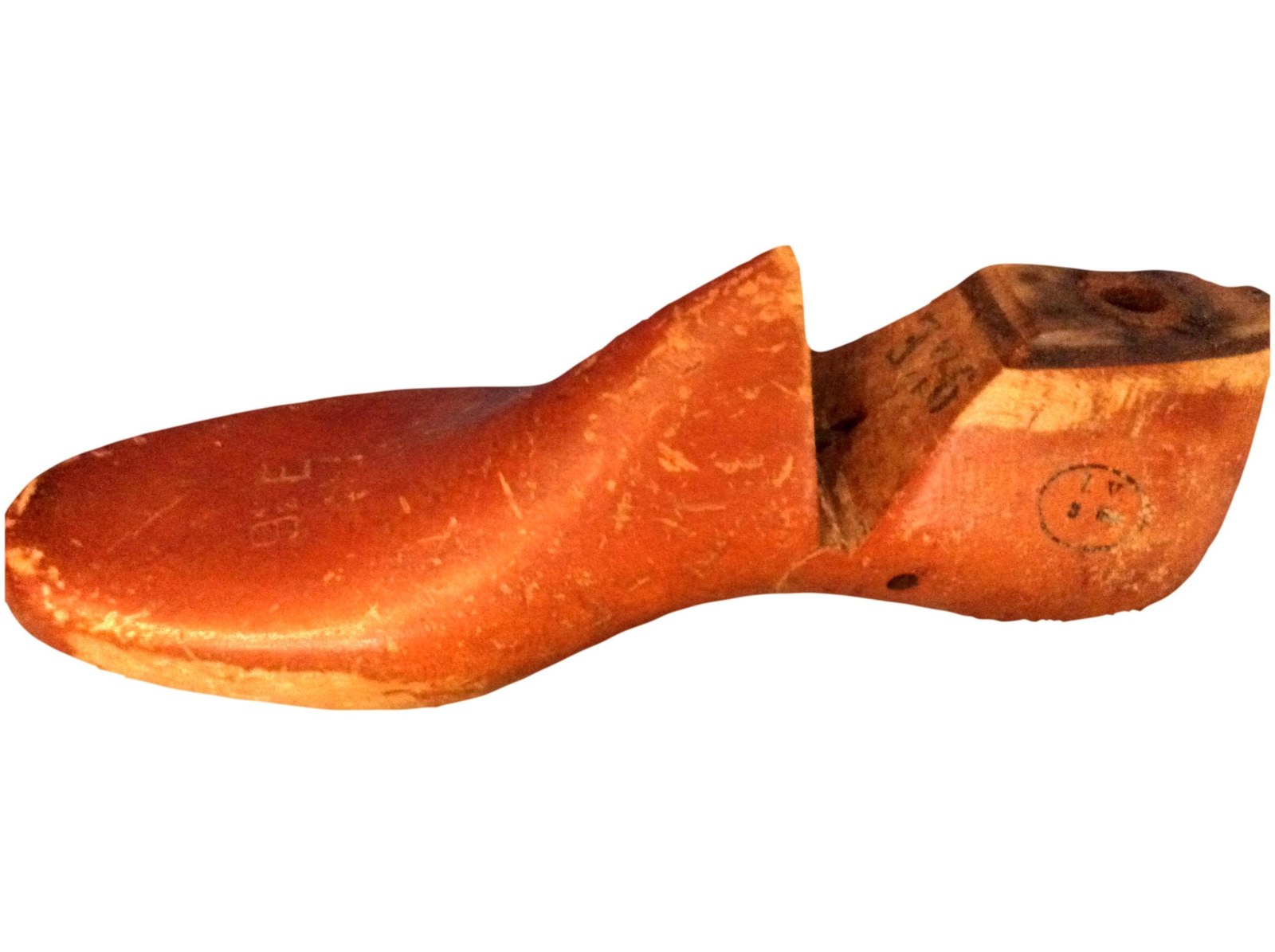 Cobblers Shoe Form Right Foot, Mid Century Wood Decor