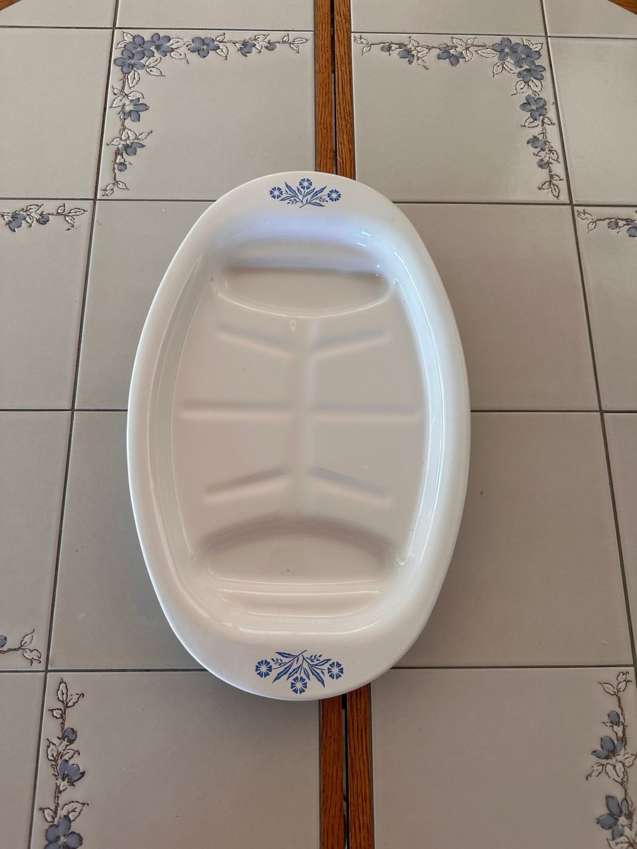 Corning Ware Cornflower Blue Oval Roaster Platter