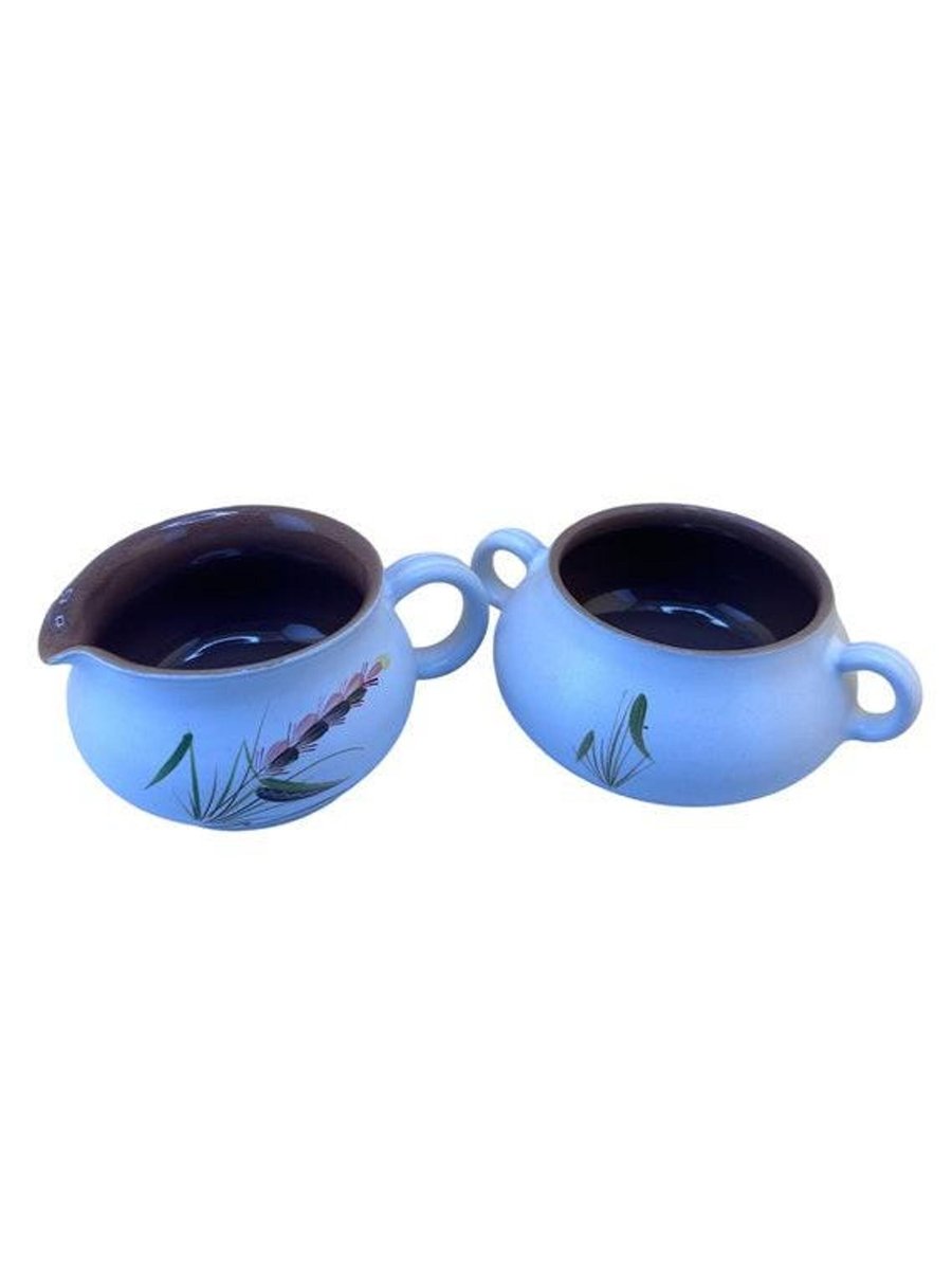 Denby Harvest Stoneware Sugar Bowl and Creamer Set